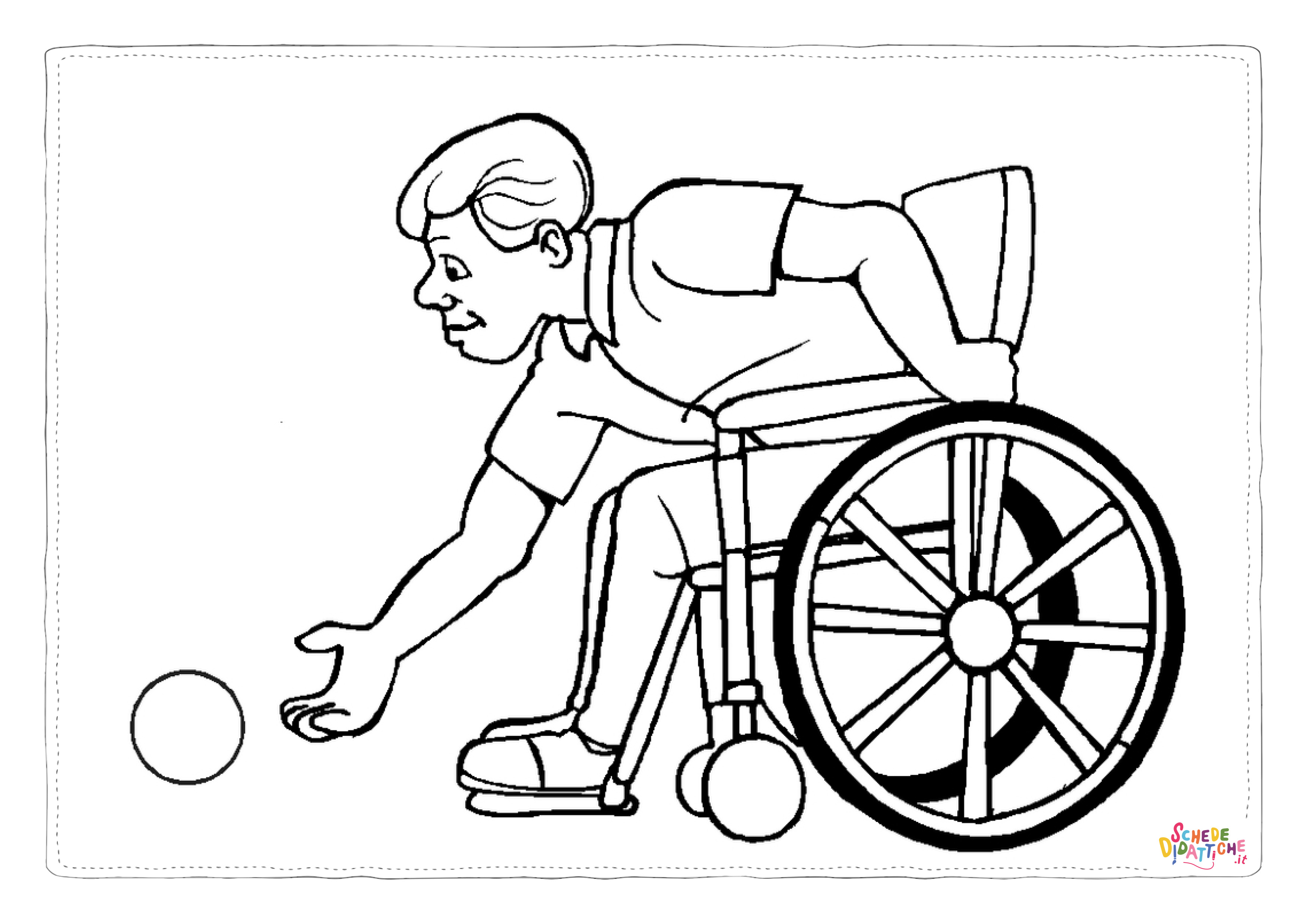 Disegno "Disegno di atleta paralimpico da stampare e colorare 2" Disegno di atleta paralimpico da stampare e colorare 2