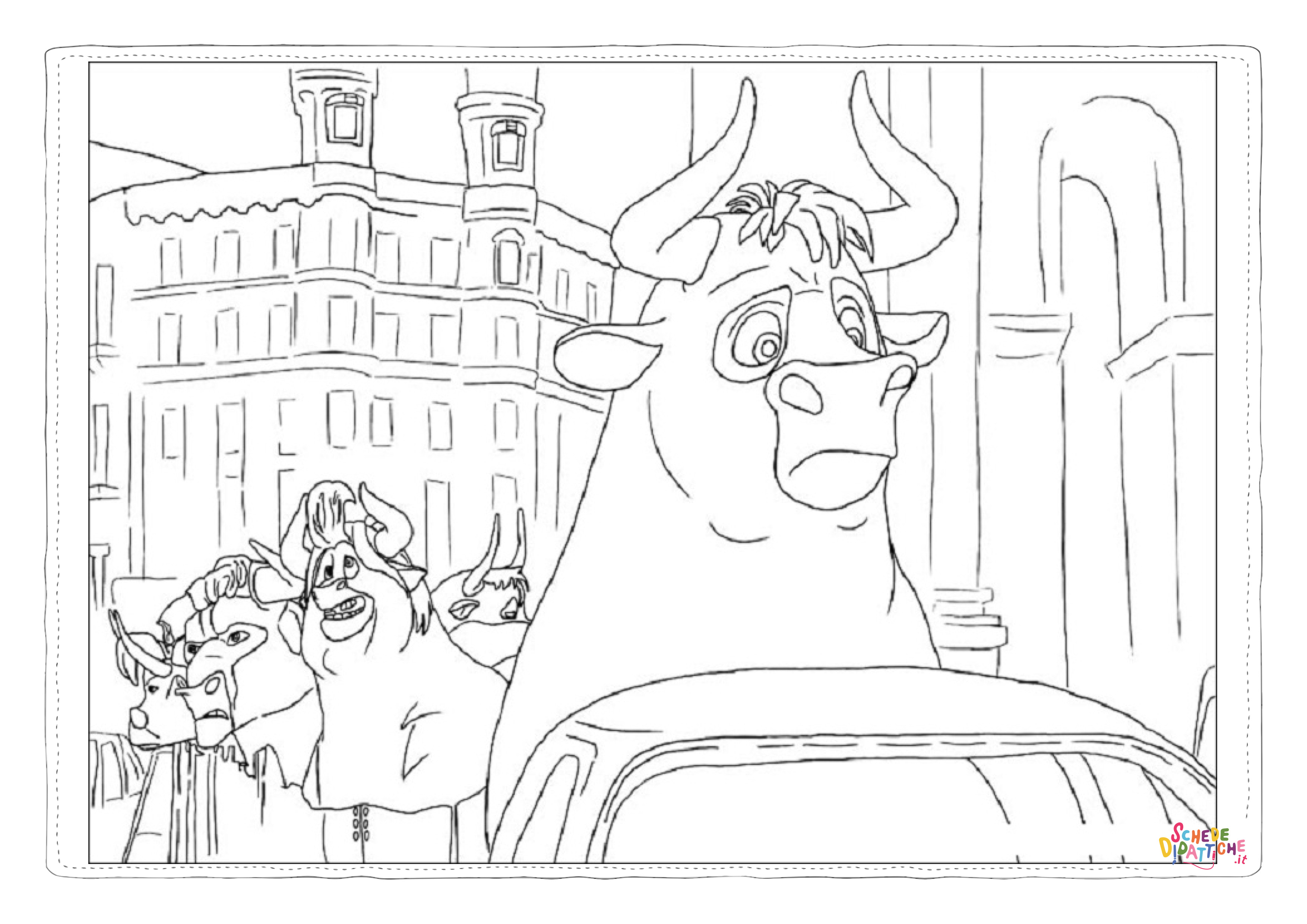 Disegno "Disegno di toro da stampare e colorare 23" Disegno di toro da stampare e colorare 23