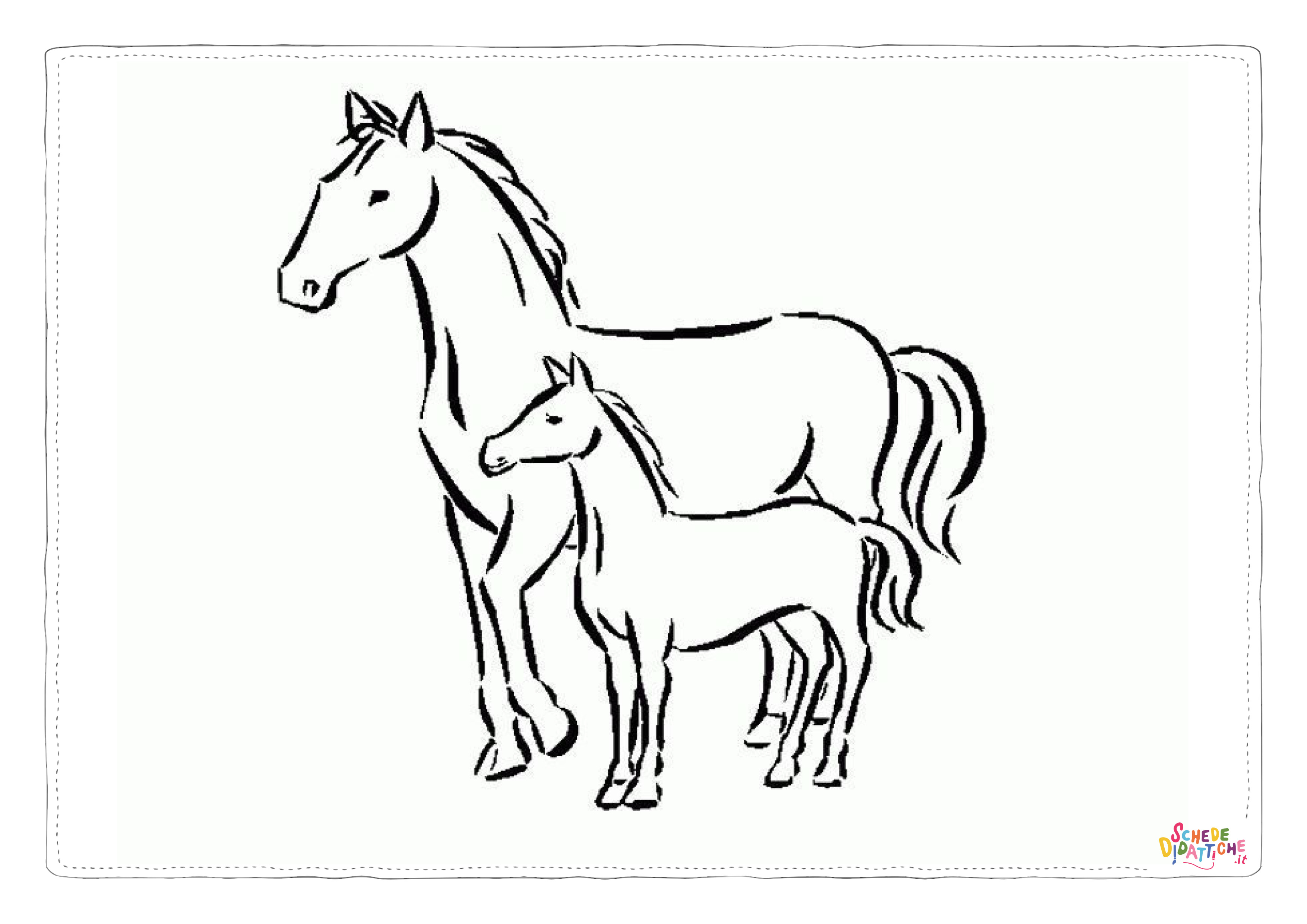 Disegno di cavallo da stampare e colorare 250
