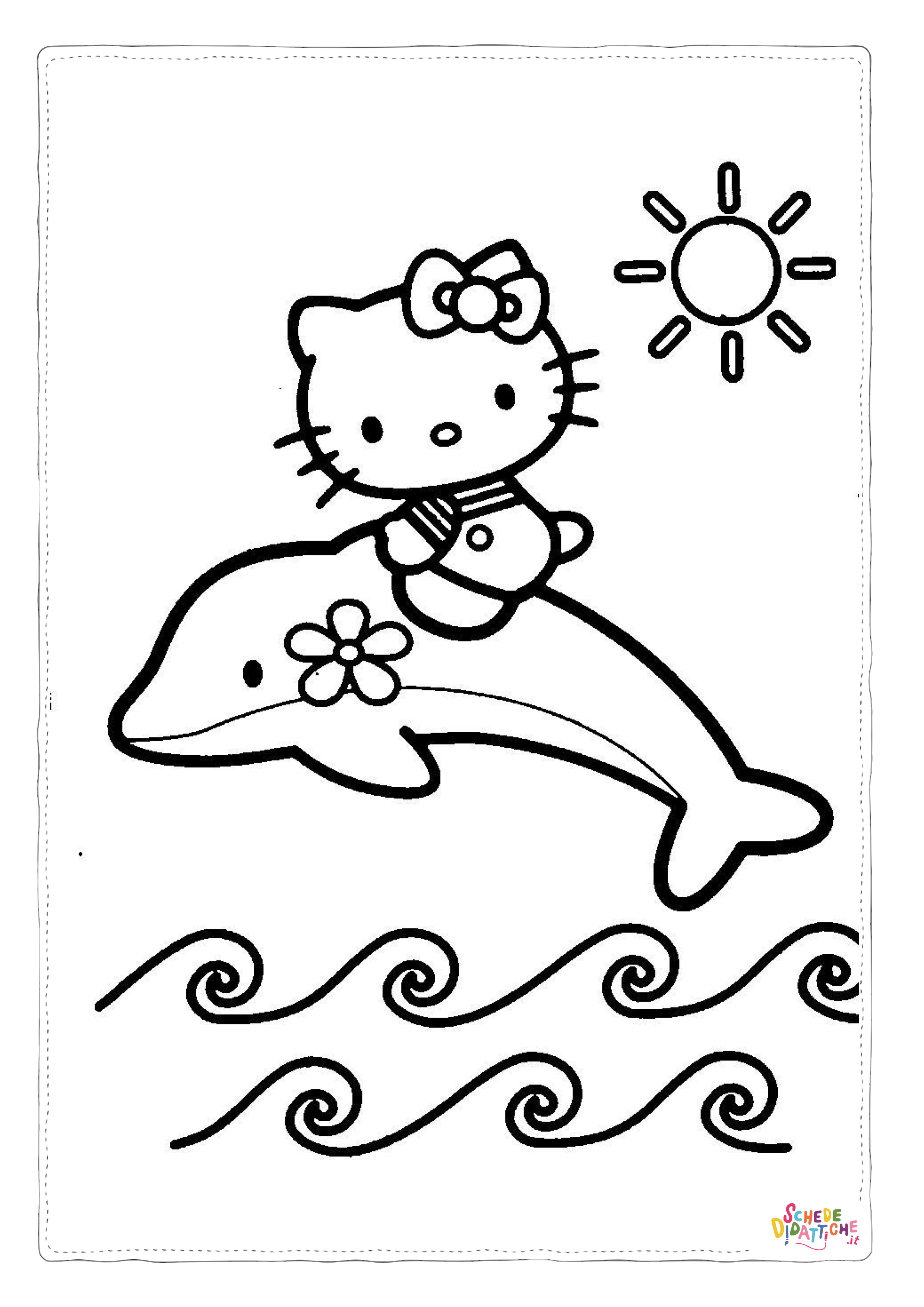 Disegno "Disegno di Hello Kitty da stampare e colorare 198" Disegno di Hello Kitty da stampare e colorare 198