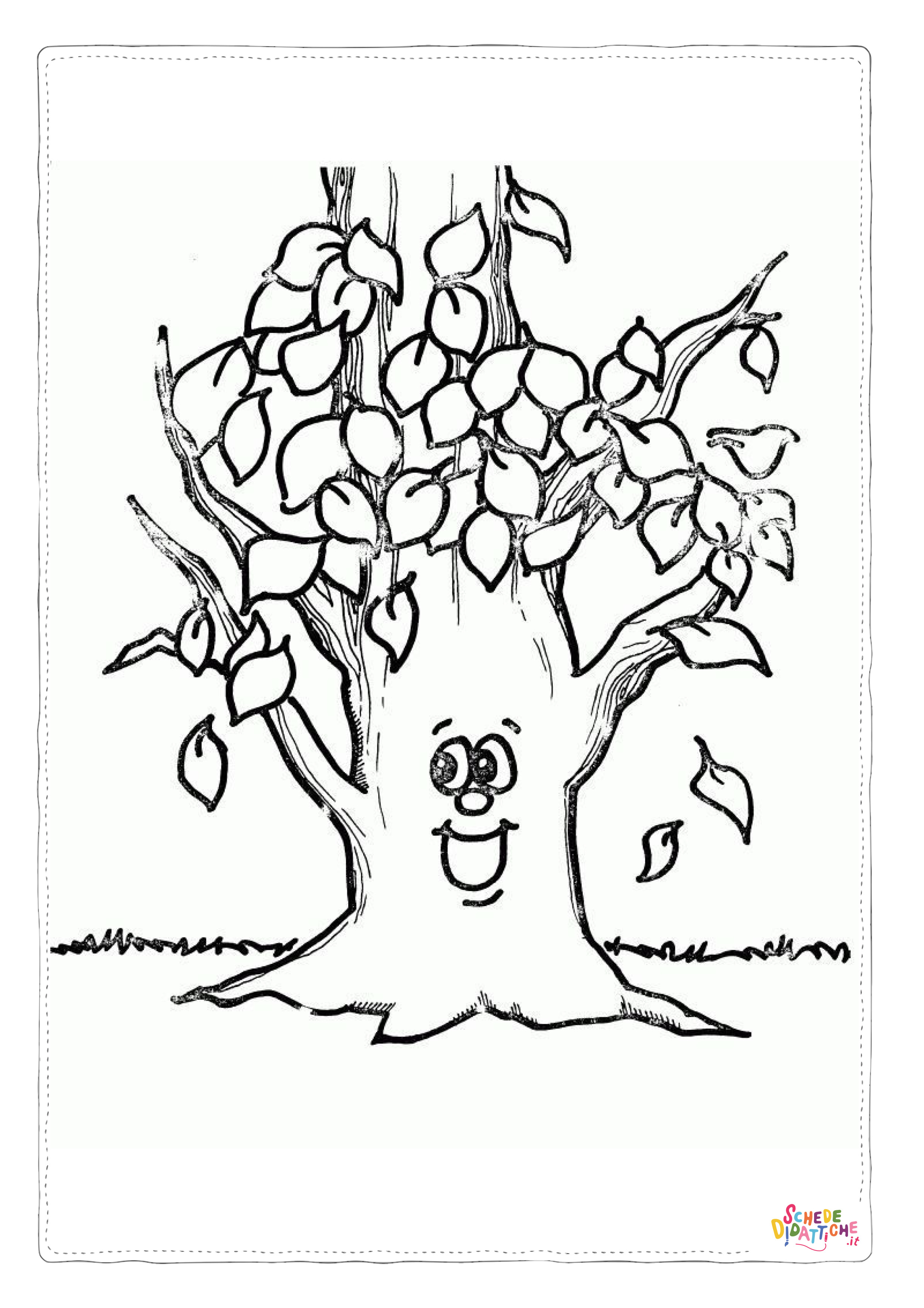 Disegno di albero da frutta da stampare e colorare 32