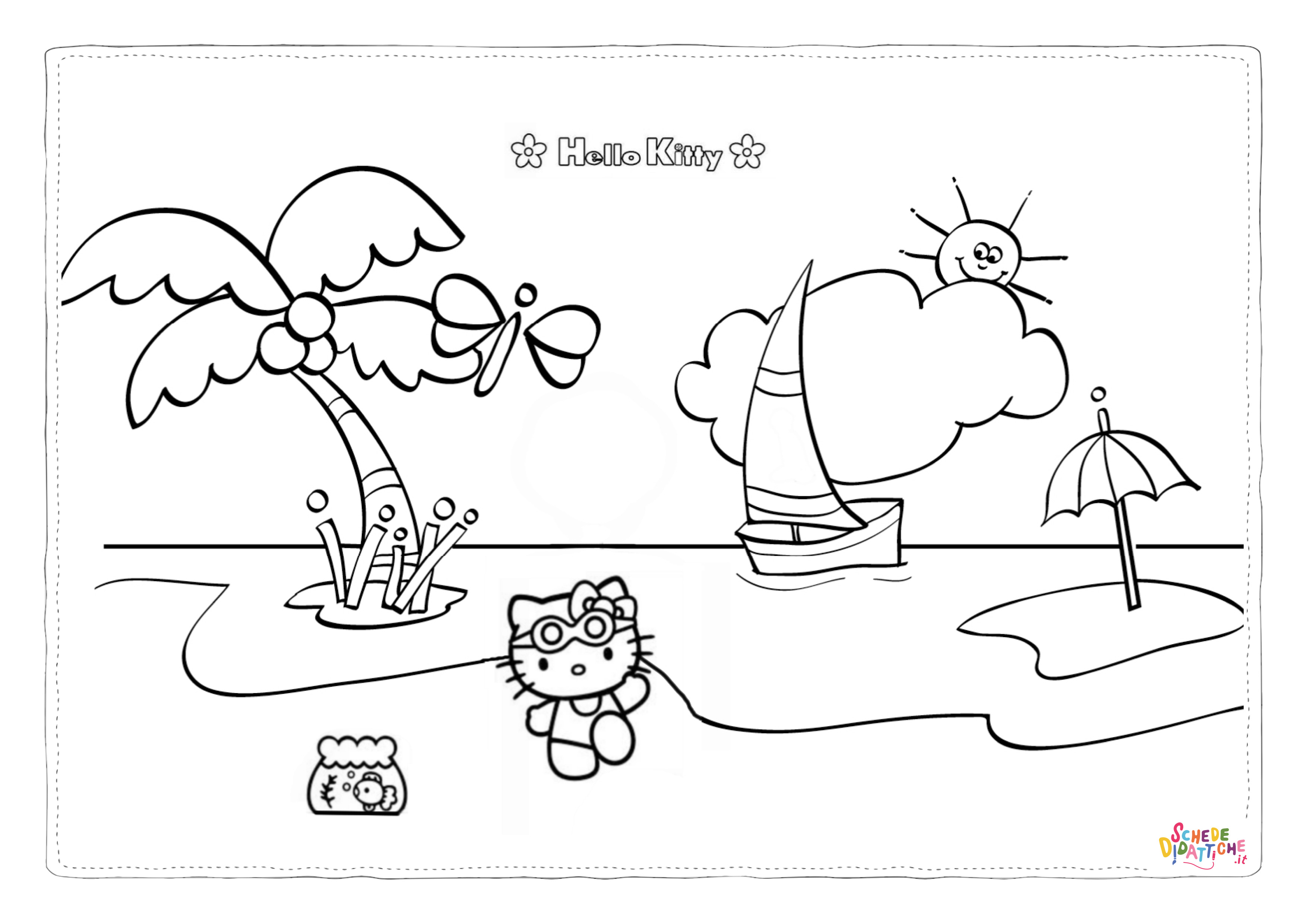 Disegno "Disegno di Hello Kitty da stampare e colorare 84" Disegno di Hello Kitty da stampare e colorare 84