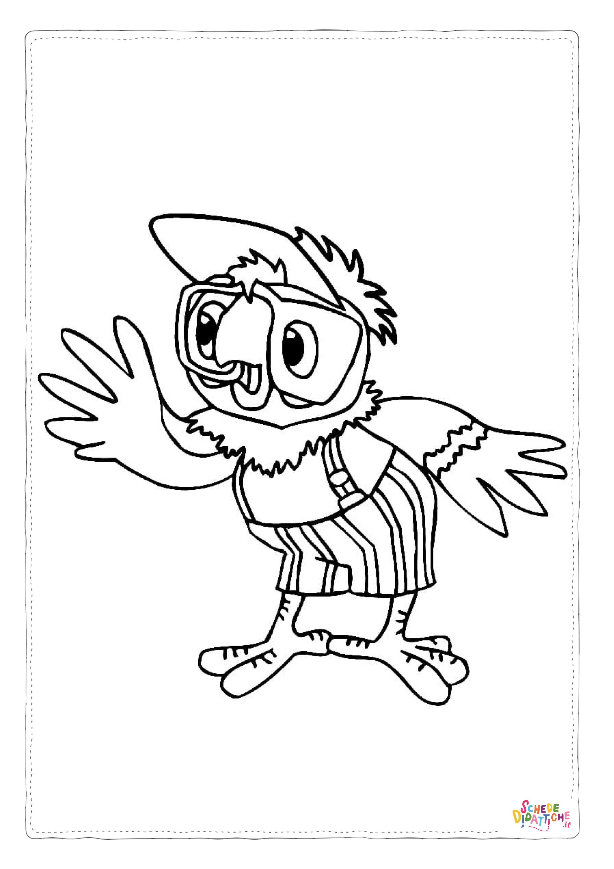 Disegno "Disegno di pappagallo da stampare e colorare 50" Disegno di pappagallo da stampare e colorare 50