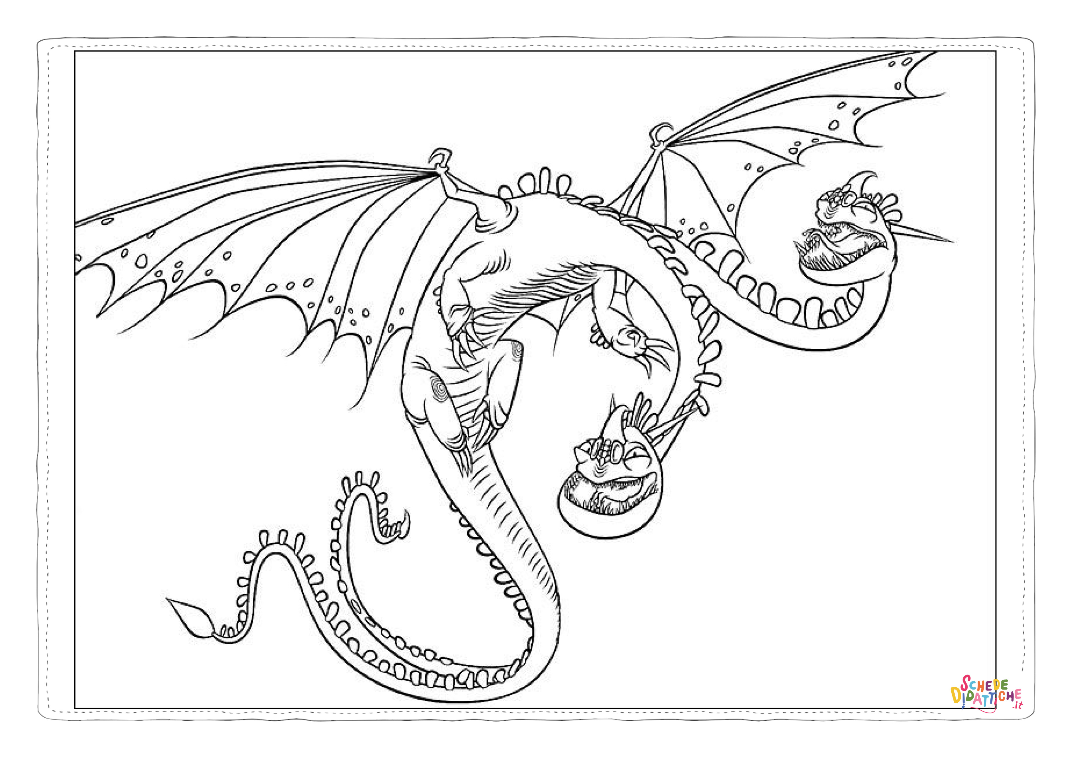Disegno di Dragon Trainer da stampare e colorare 41