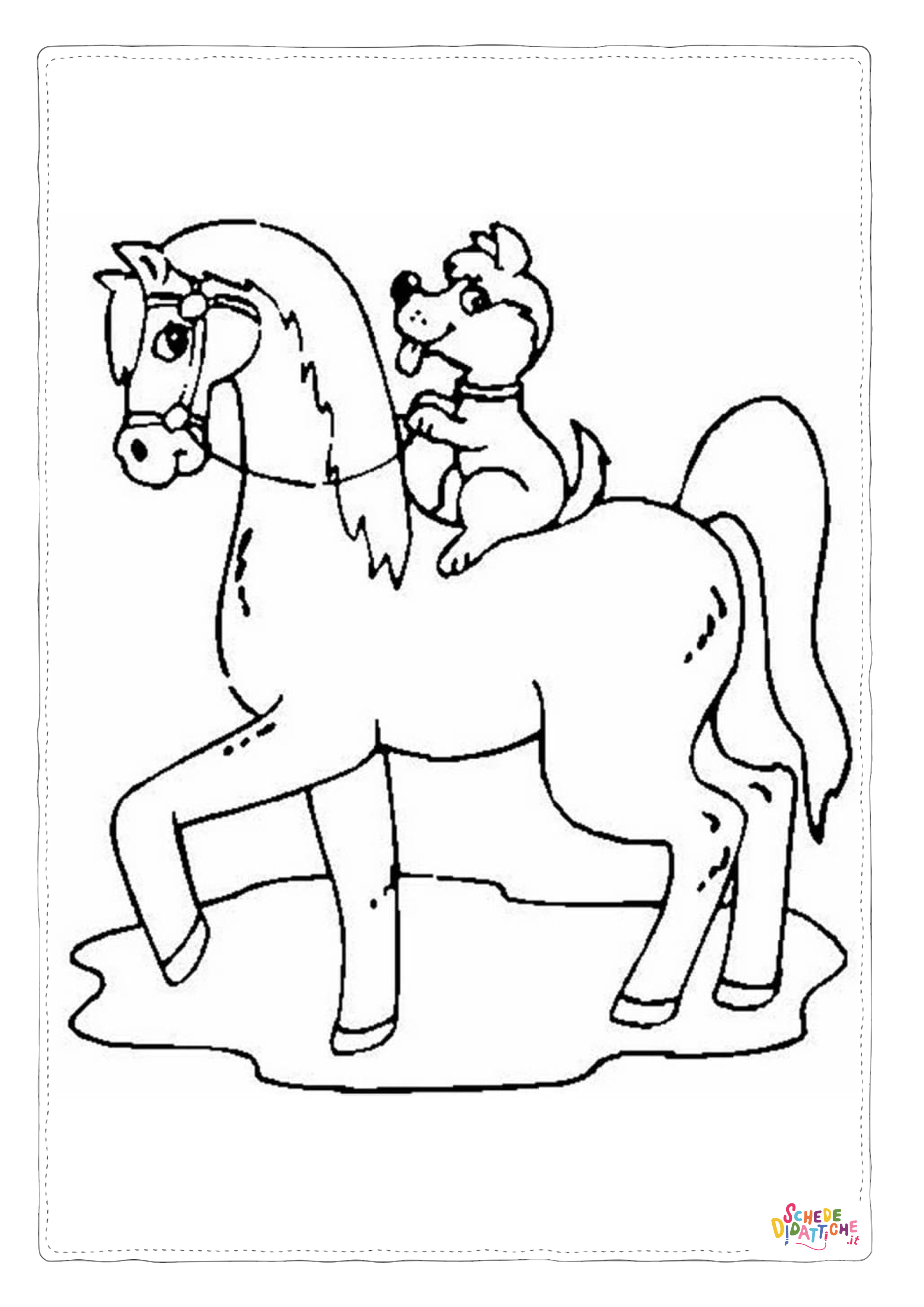 Disegno "Disegno di cavallo da stampare e colorare 141" Disegno di cavallo da stampare e colorare 141