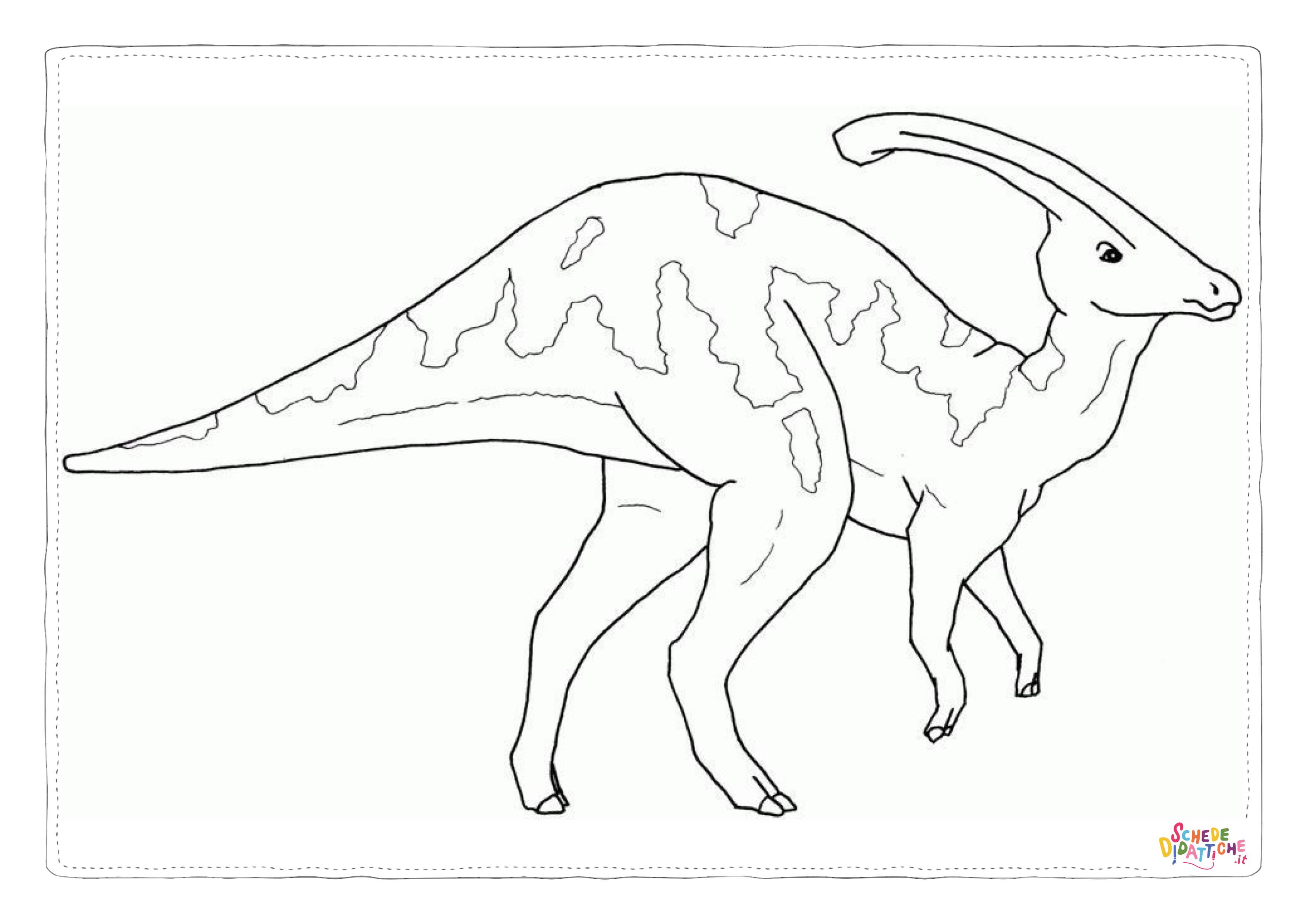 Disegno "Disegno di Parasaurolofo da stampare e colorare 13" Disegno di Parasaurolofo da stampare e colorare 13