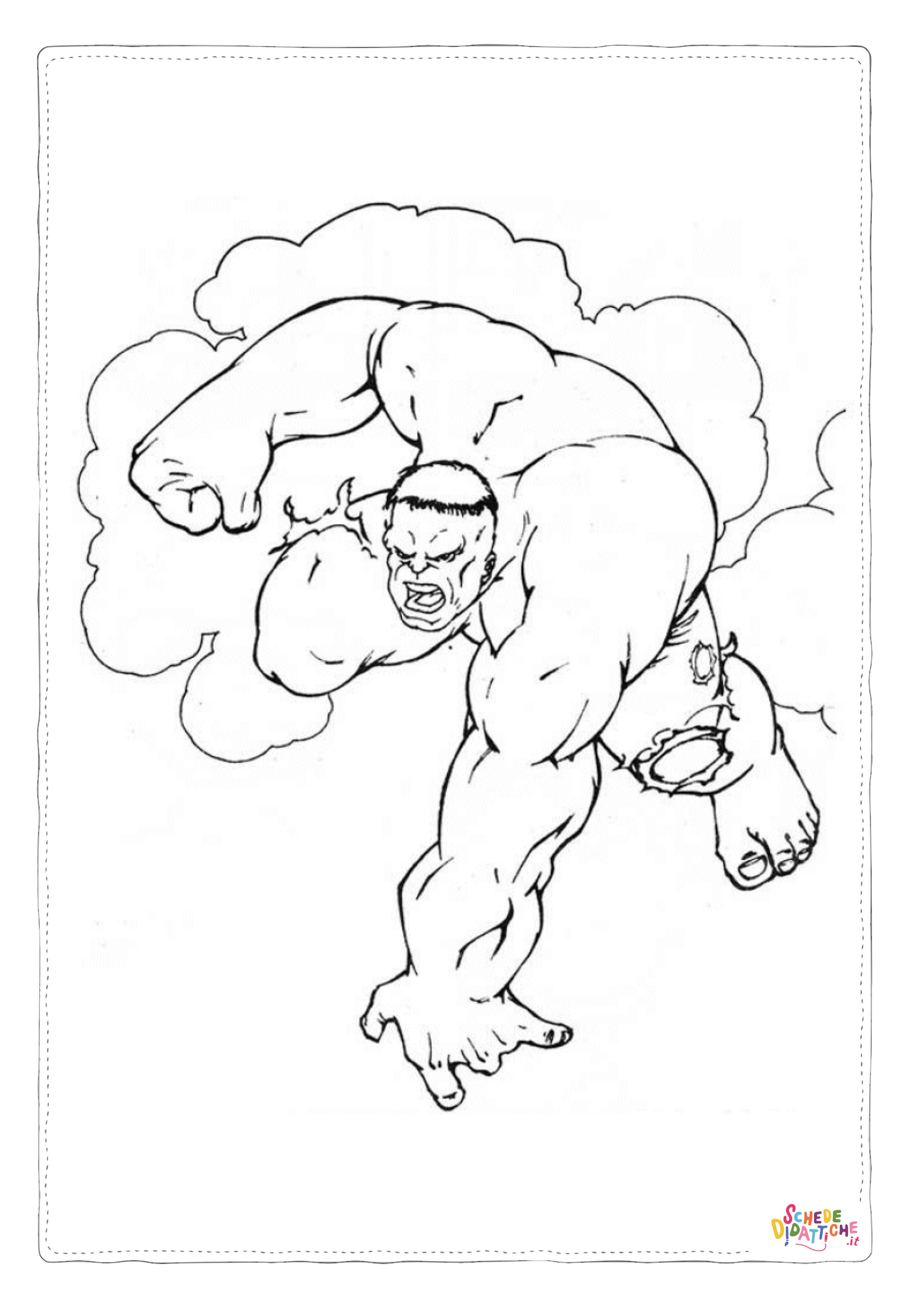 Disegno "Disegno di Hulk da stampare e colorare 68" Disegno di Hulk da stampare e colorare 68