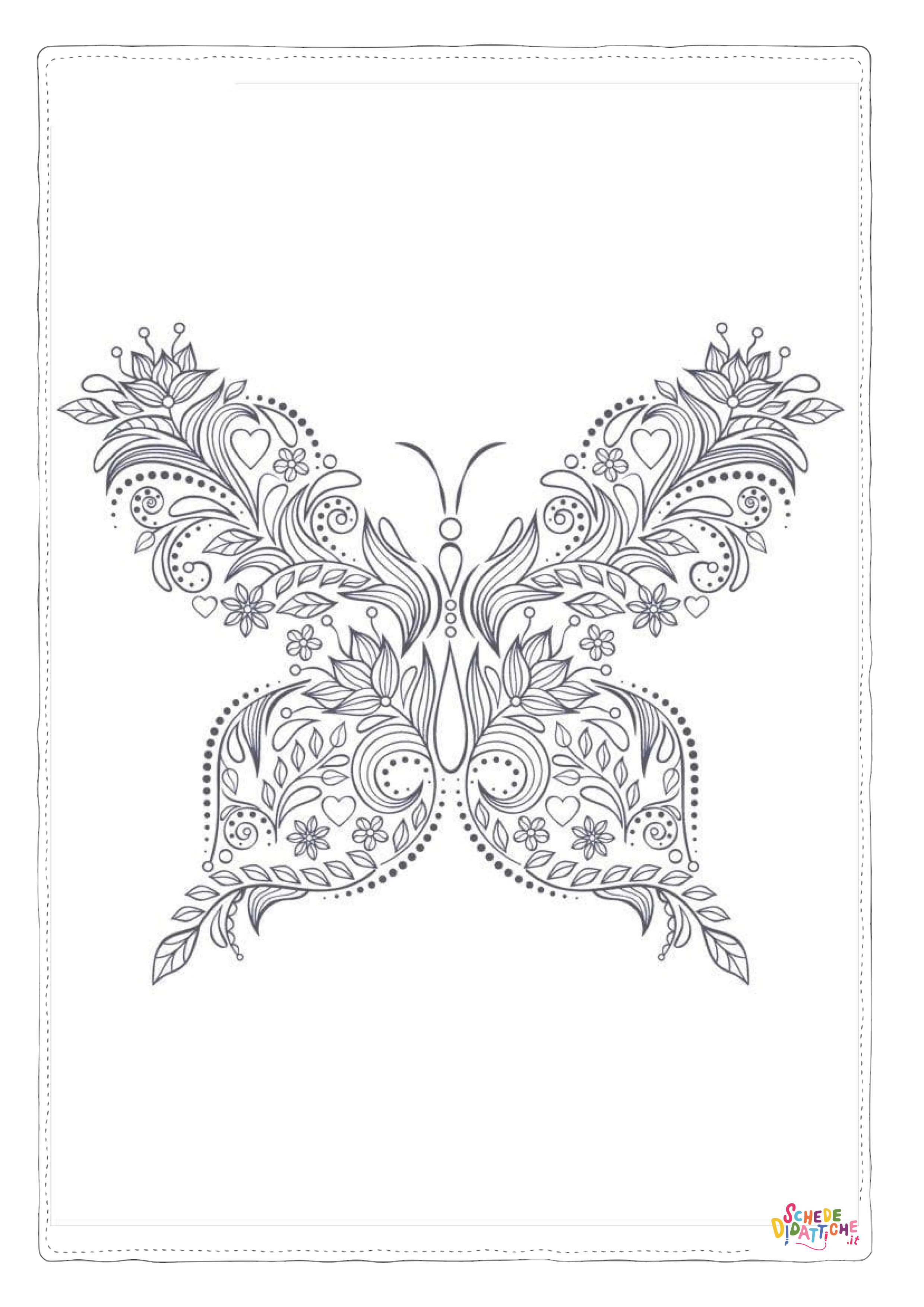 Disegno di farfalla da stampare e colorare 257