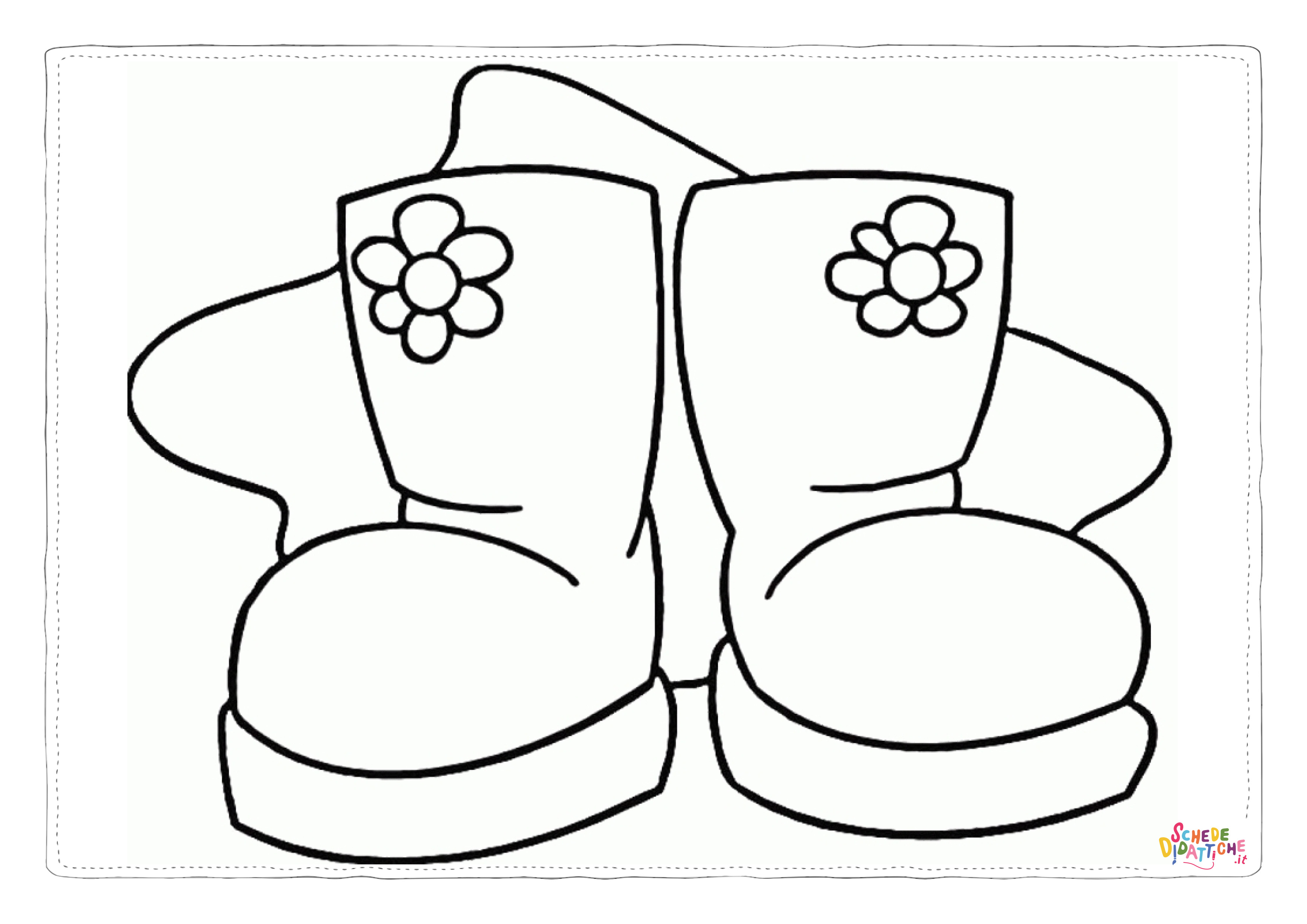 Disegno "Disegno di stivale da stampare e colorare 6" Disegno di stivale da stampare e colorare 6