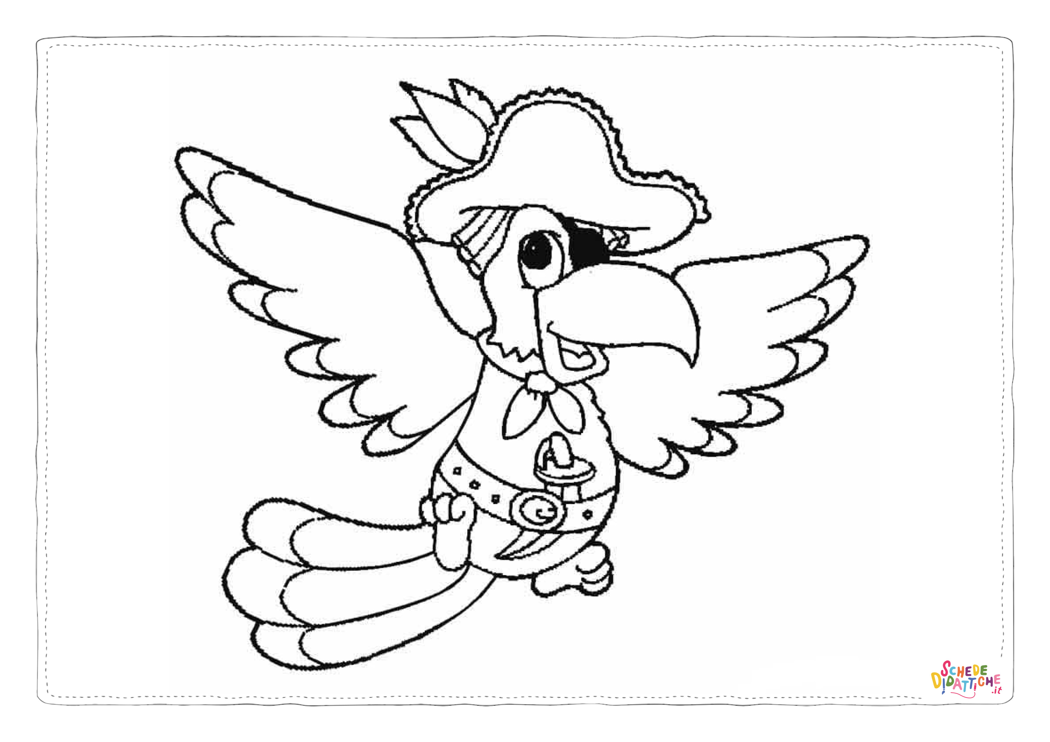 Disegno "Disegno di pappagallo da stampare e colorare 72" Disegno di pappagallo da stampare e colorare 72