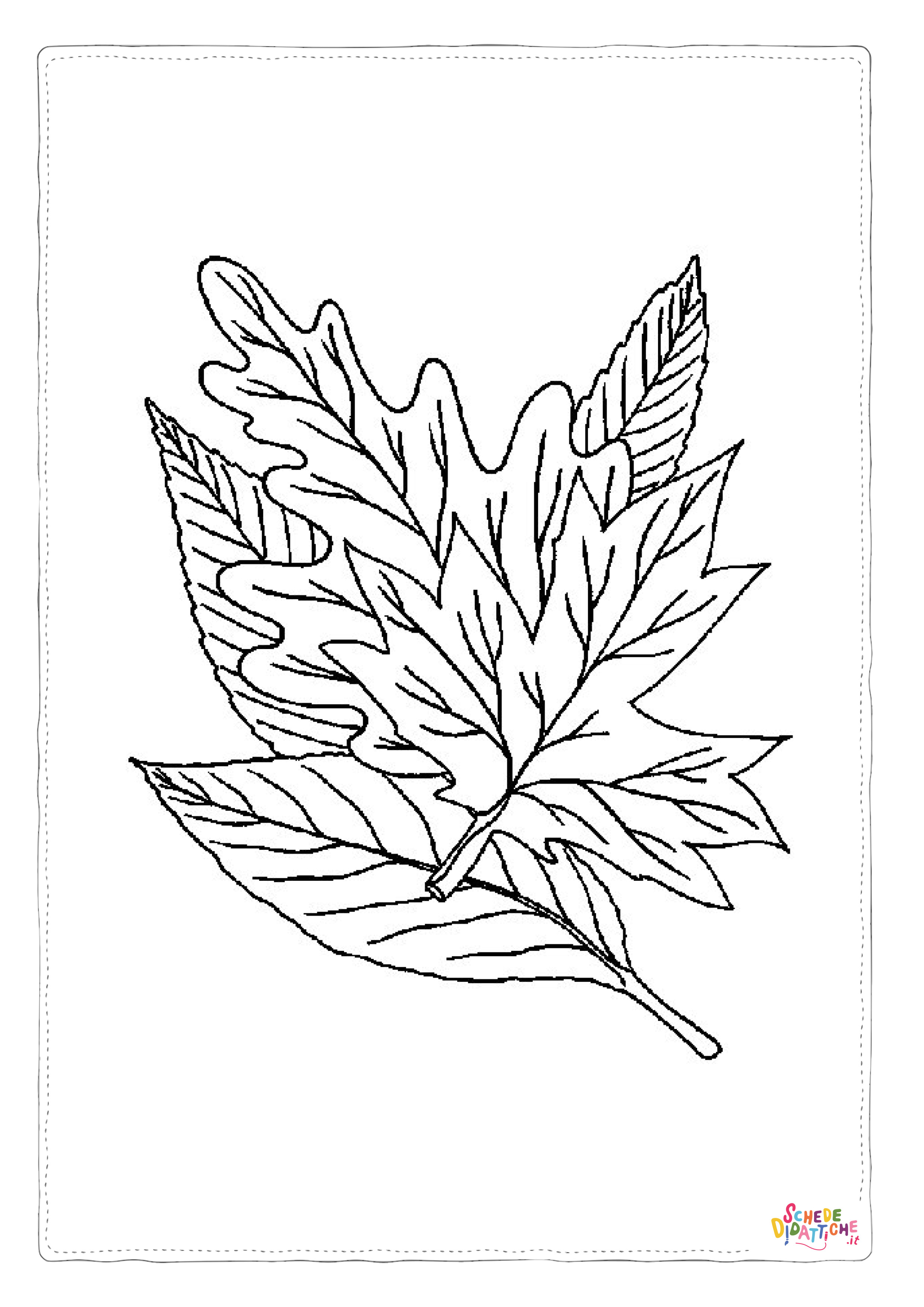 Disegno "Disegno di foglia da stampare e colorare 148" Disegno di foglia da stampare e colorare 148
