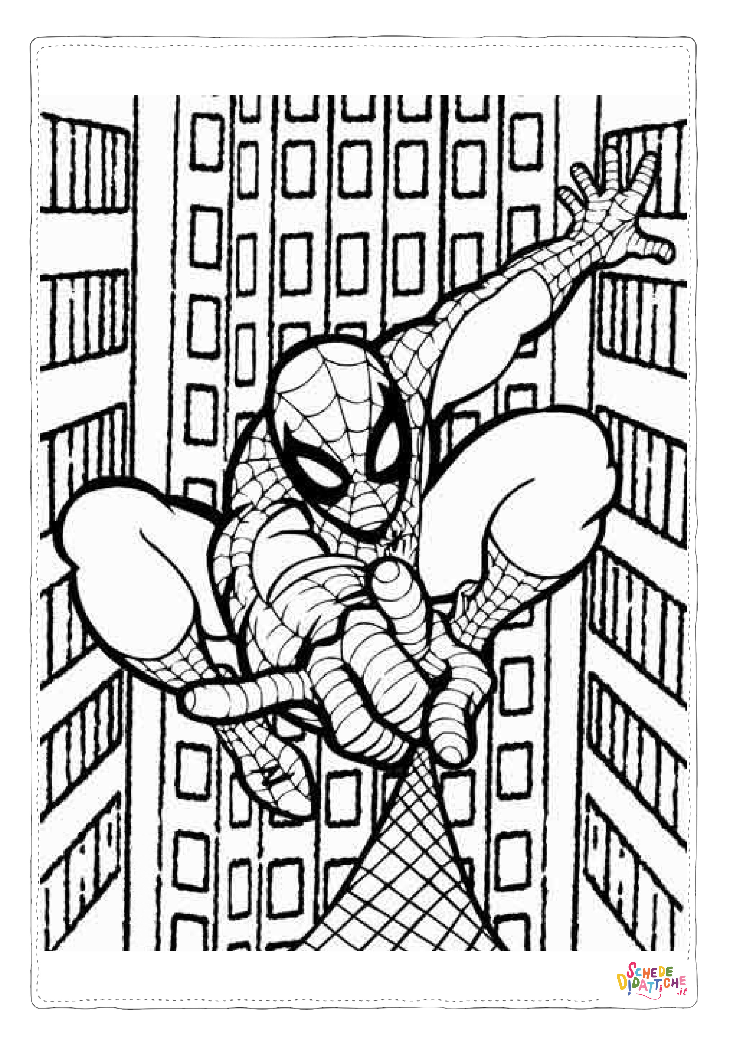 Disegno "Disegno di Spiderman da stampare e colorare 137" Disegno di Spiderman da stampare e colorare 137