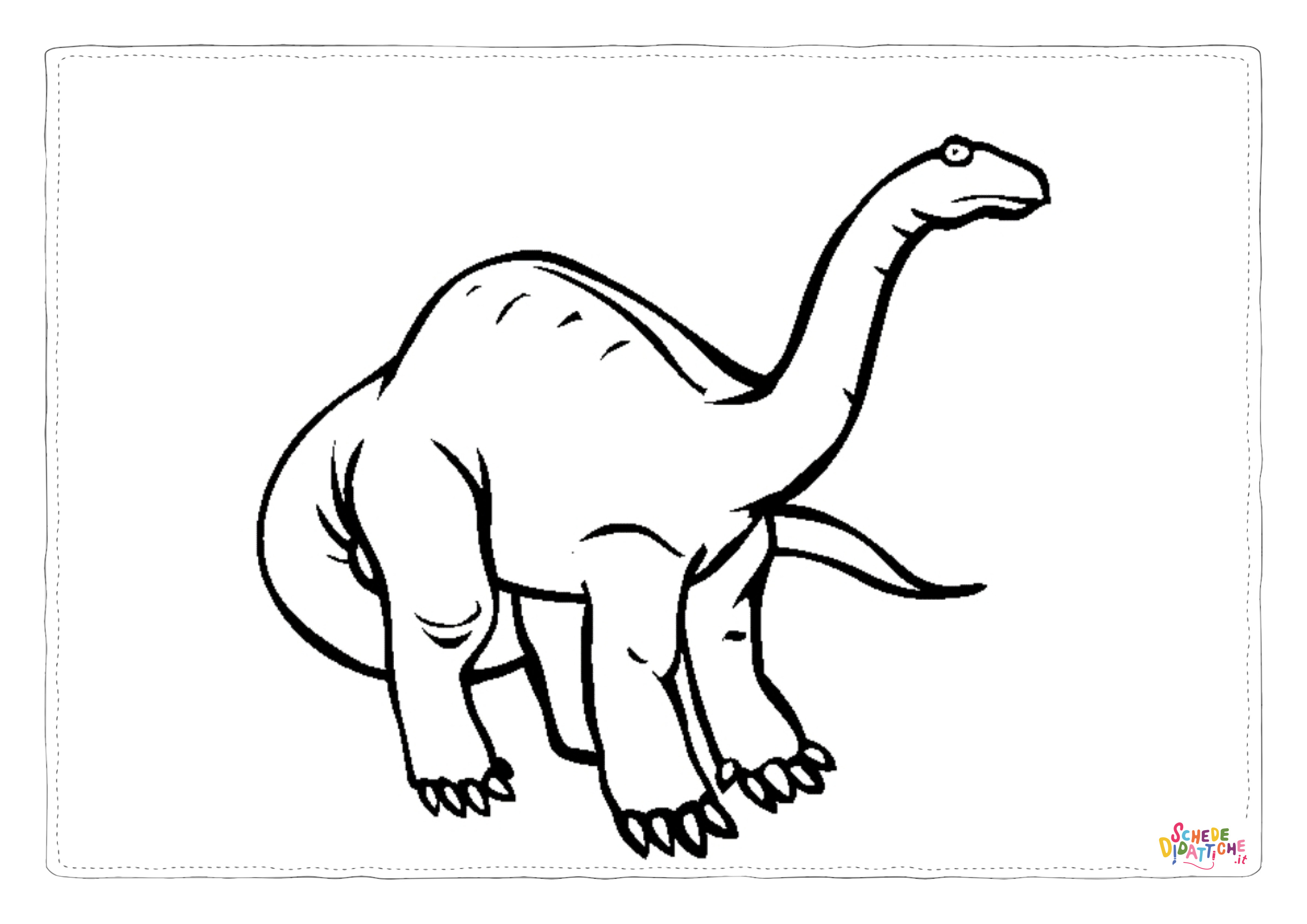 Disegno di Brachiosauro da stampare e colorare 34