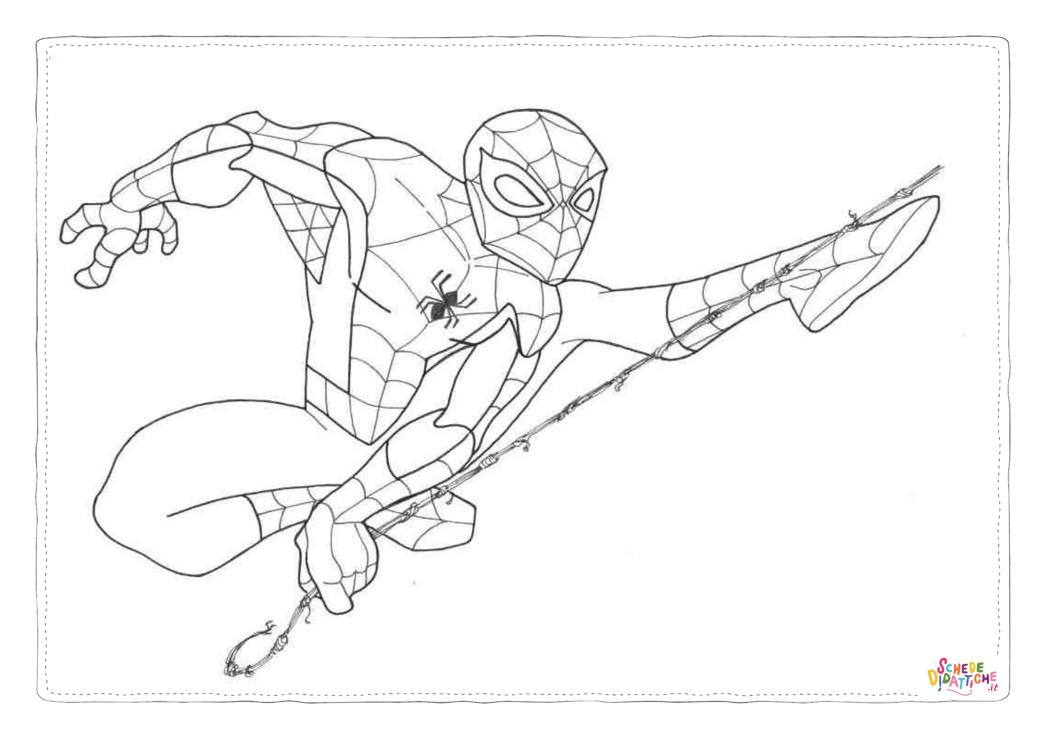Disegno "Disegno di Spiderman da stampare e colorare 29" Disegno di Spiderman da stampare e colorare 29