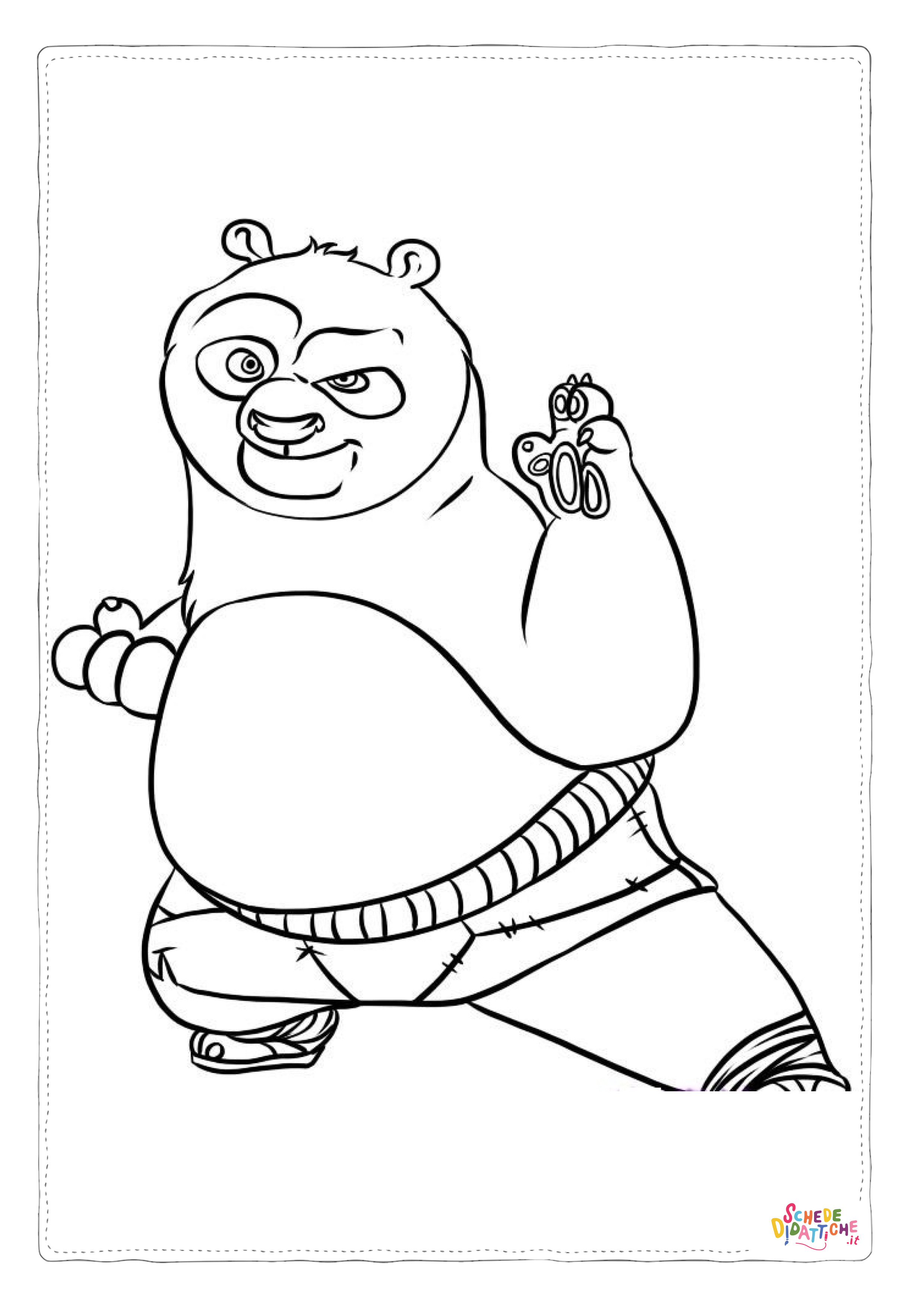 Disegno di Kung Fu Panda da stampare e colorare 31
