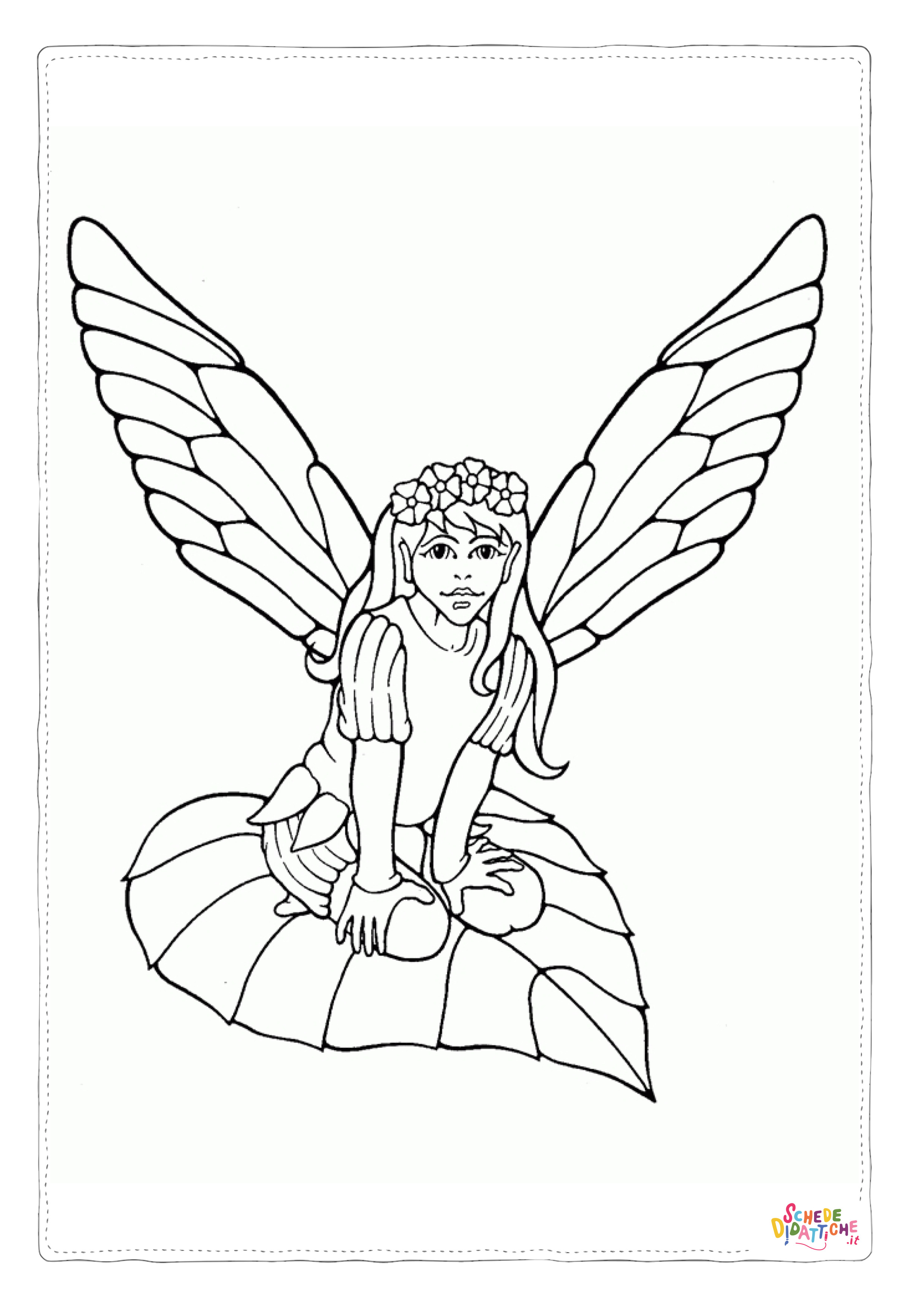 Disegno di angelo da stampare e colorare 42