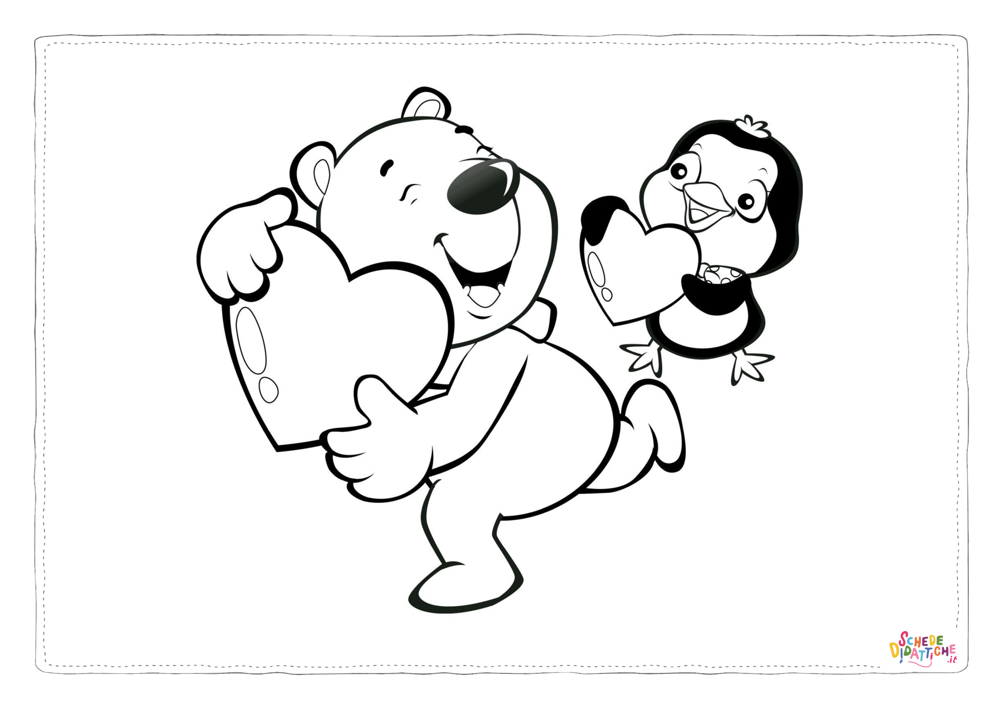 Disegno "Disegno di San Valentino da stampare e colorare 132" Disegno di San Valentino da stampare e colorare 132