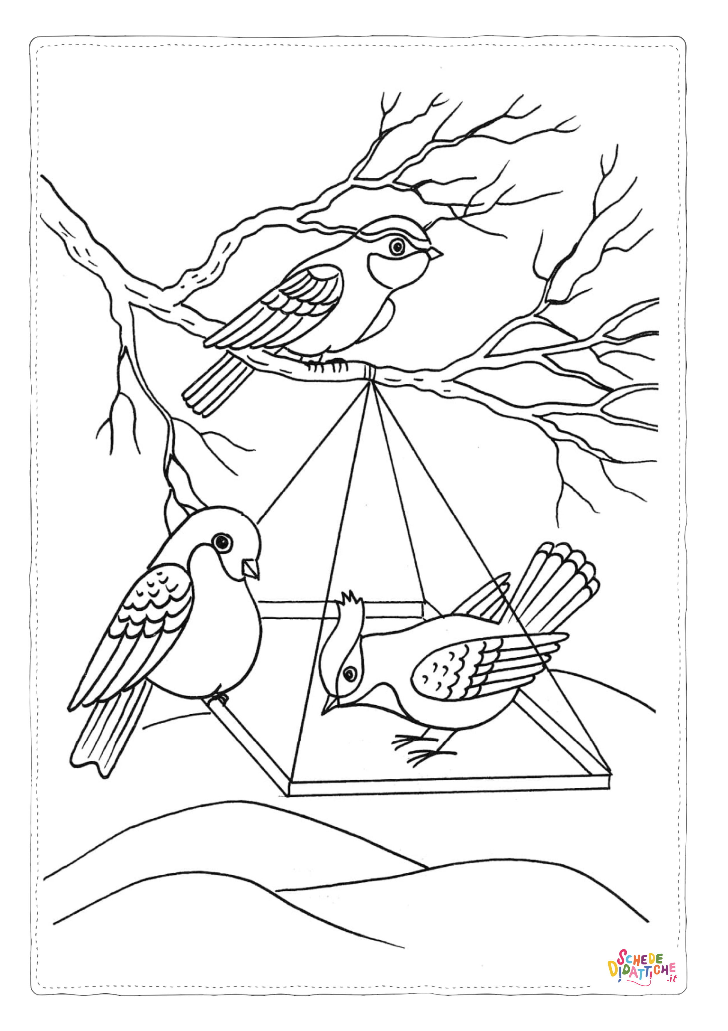Disegno "Disegno di passero da stampare e colorare 121" Disegno di passero da stampare e colorare 121
