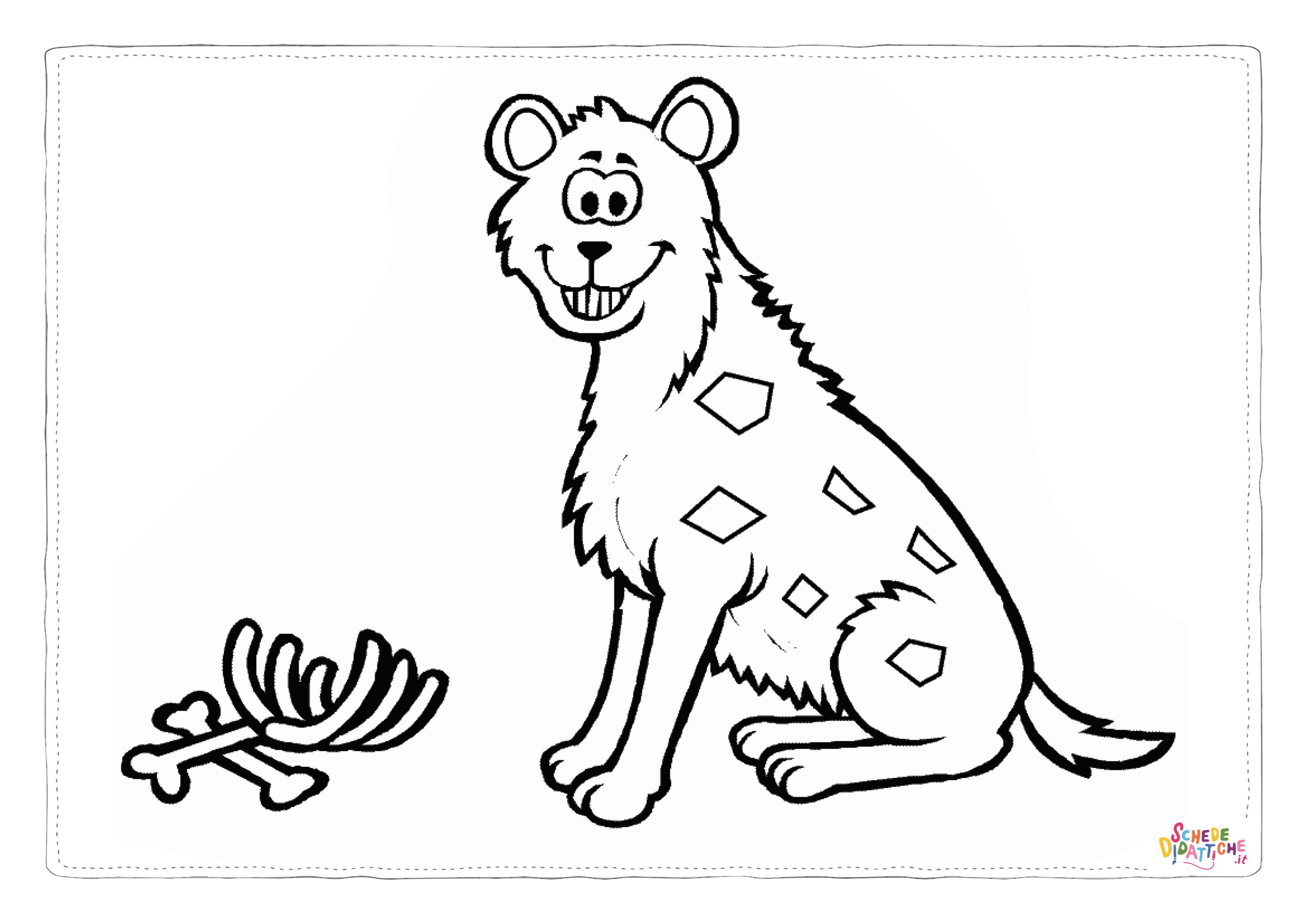 Disegno "Disegno di iena da stampare e colorare 3" Disegno di iena da stampare e colorare 3