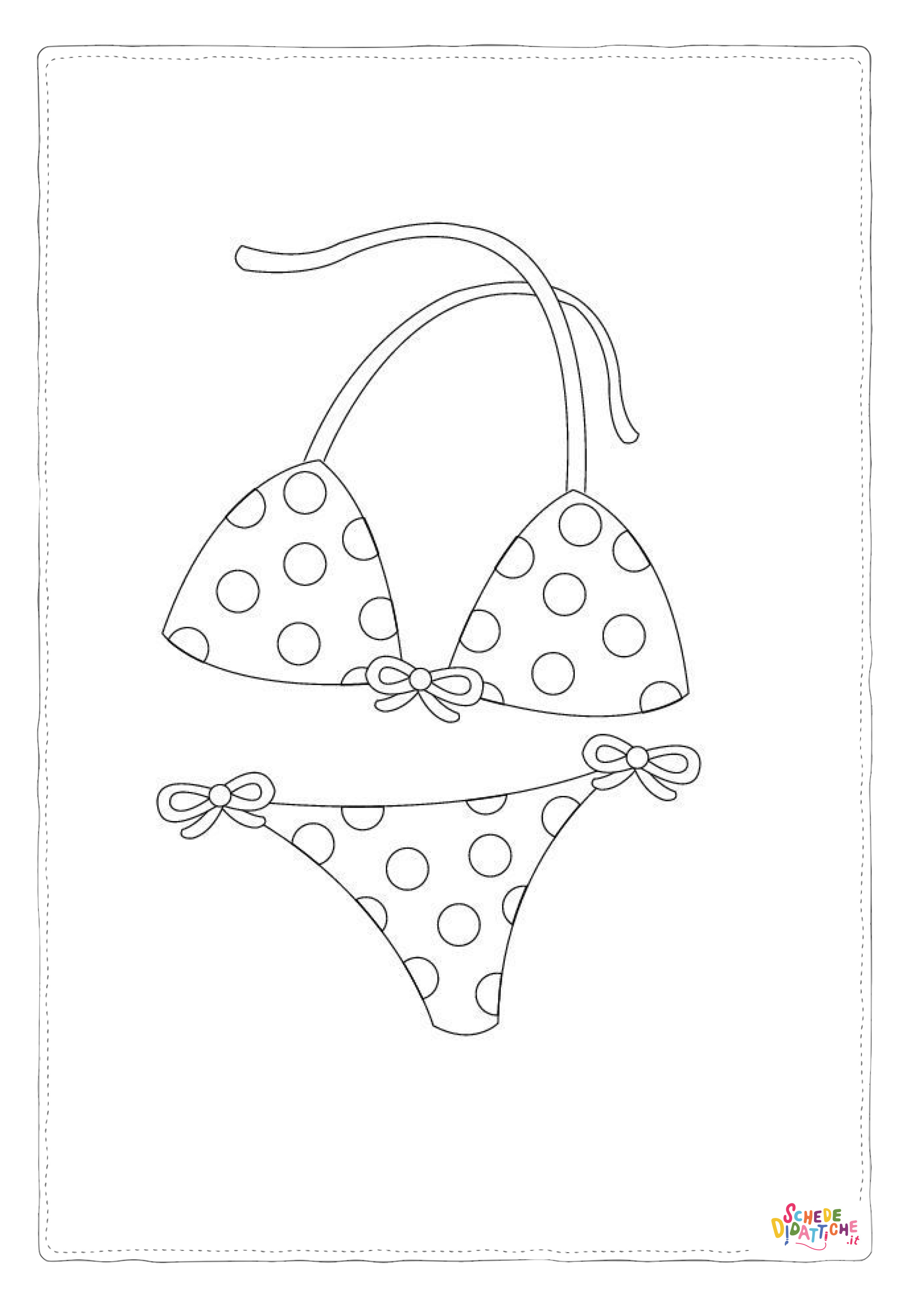Disegno "Disegno di costume da bagno da stampare e colorare 2" Disegno di costume da bagno da stampare e colorare 2