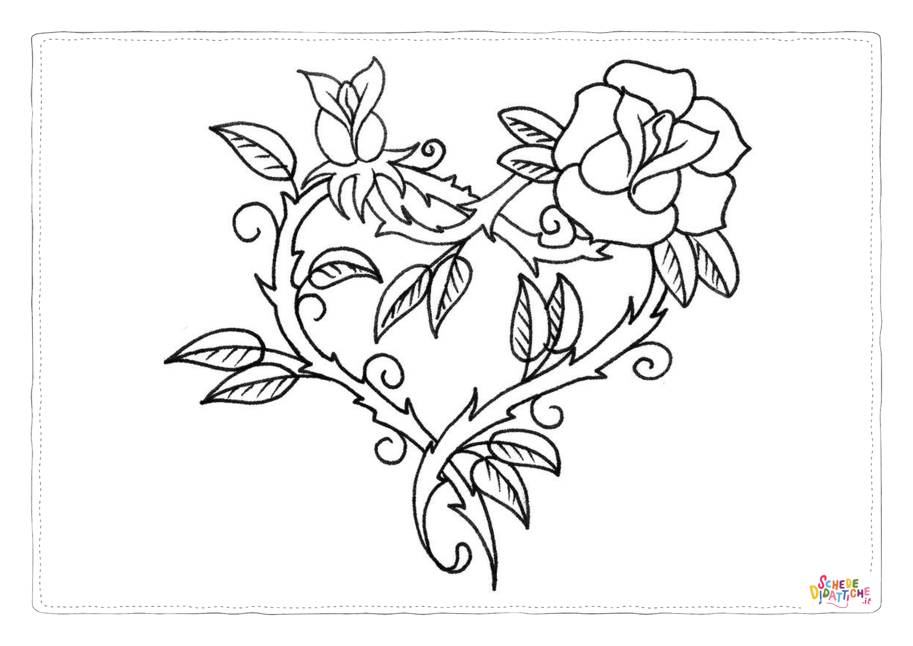 Disegno "Disegno di cuore da stampare e colorare 33" Disegno di cuore da stampare e colorare 33