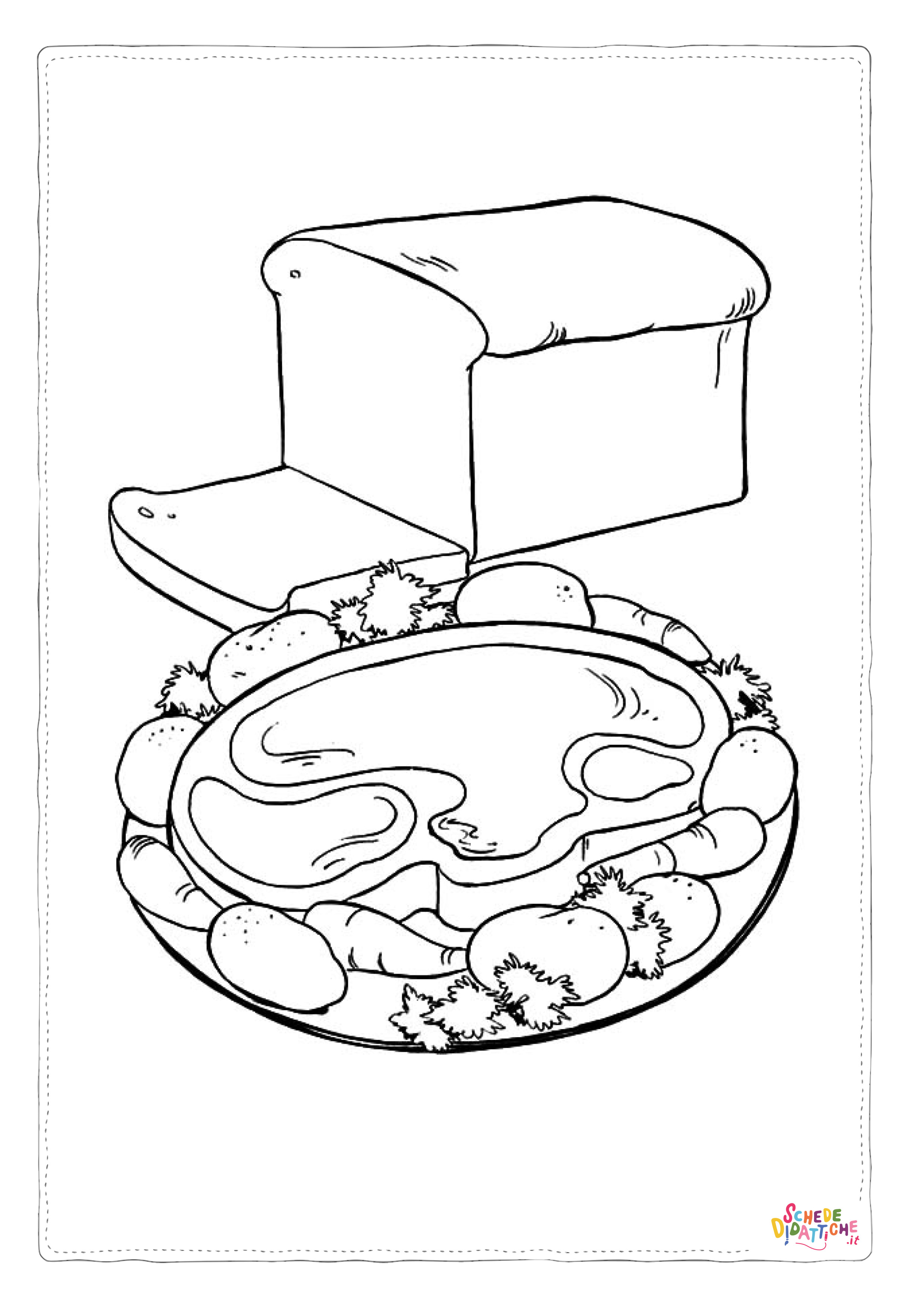 Disegno "Disegno di colazione da stampare e colorare 9" Disegno di colazione da stampare e colorare 9