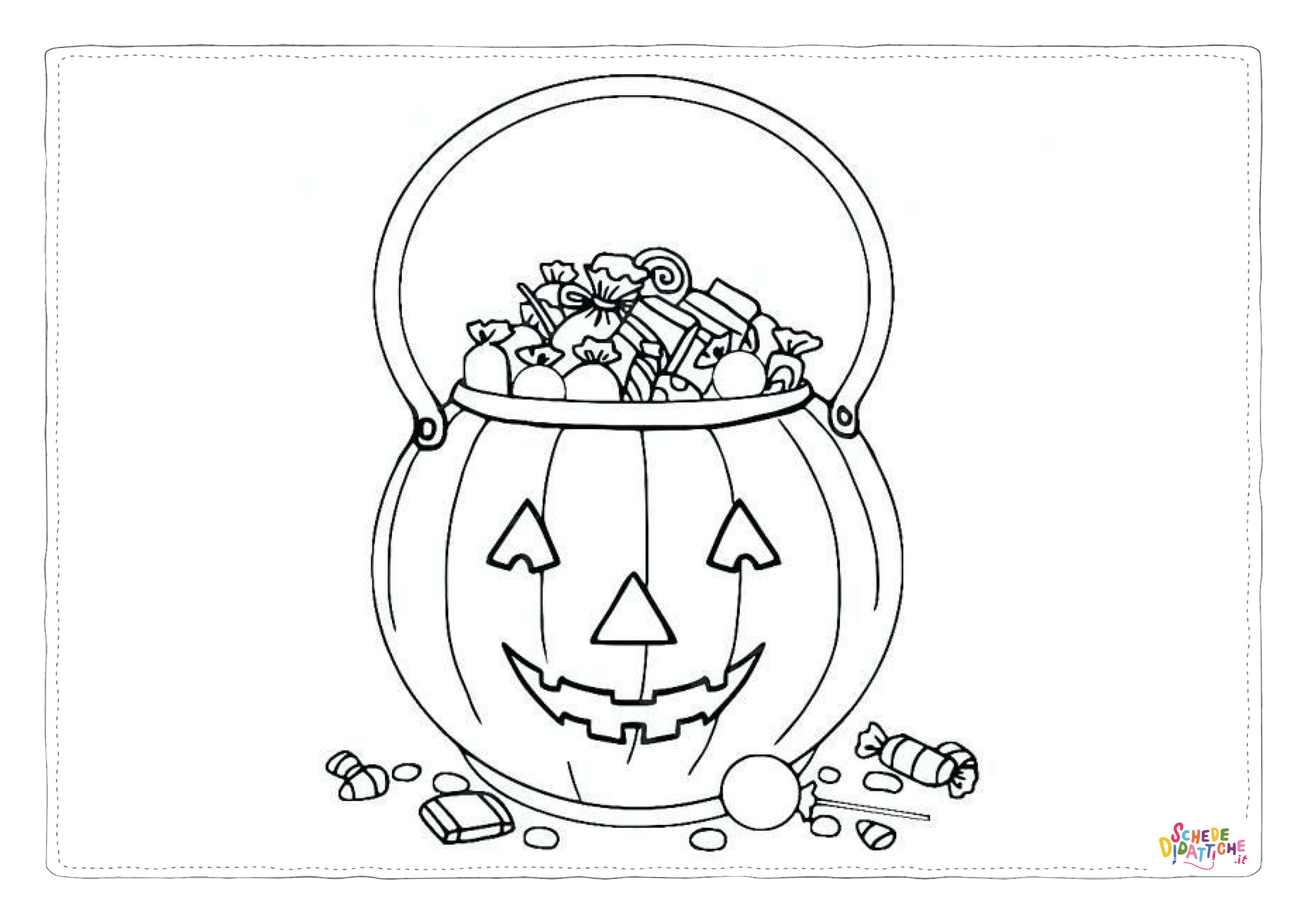 Disegno "Disegno di zucca di Halloween da stampare e colorare 227" Disegno di zucca di Halloween da stampare e colorare 227