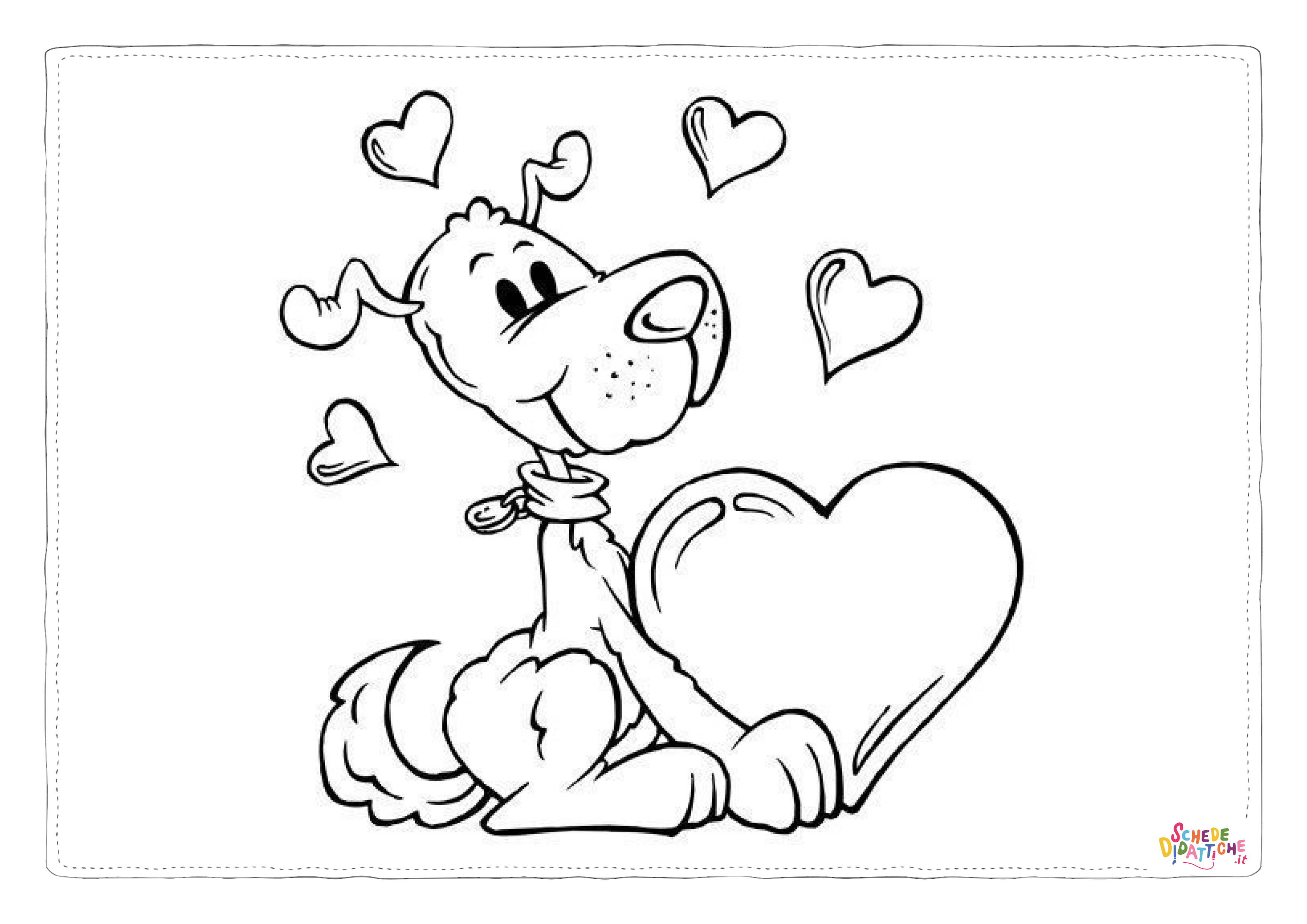 Disegno "Disegno di San Valentino da stampare e colorare 135" Disegno di San Valentino da stampare e colorare 135