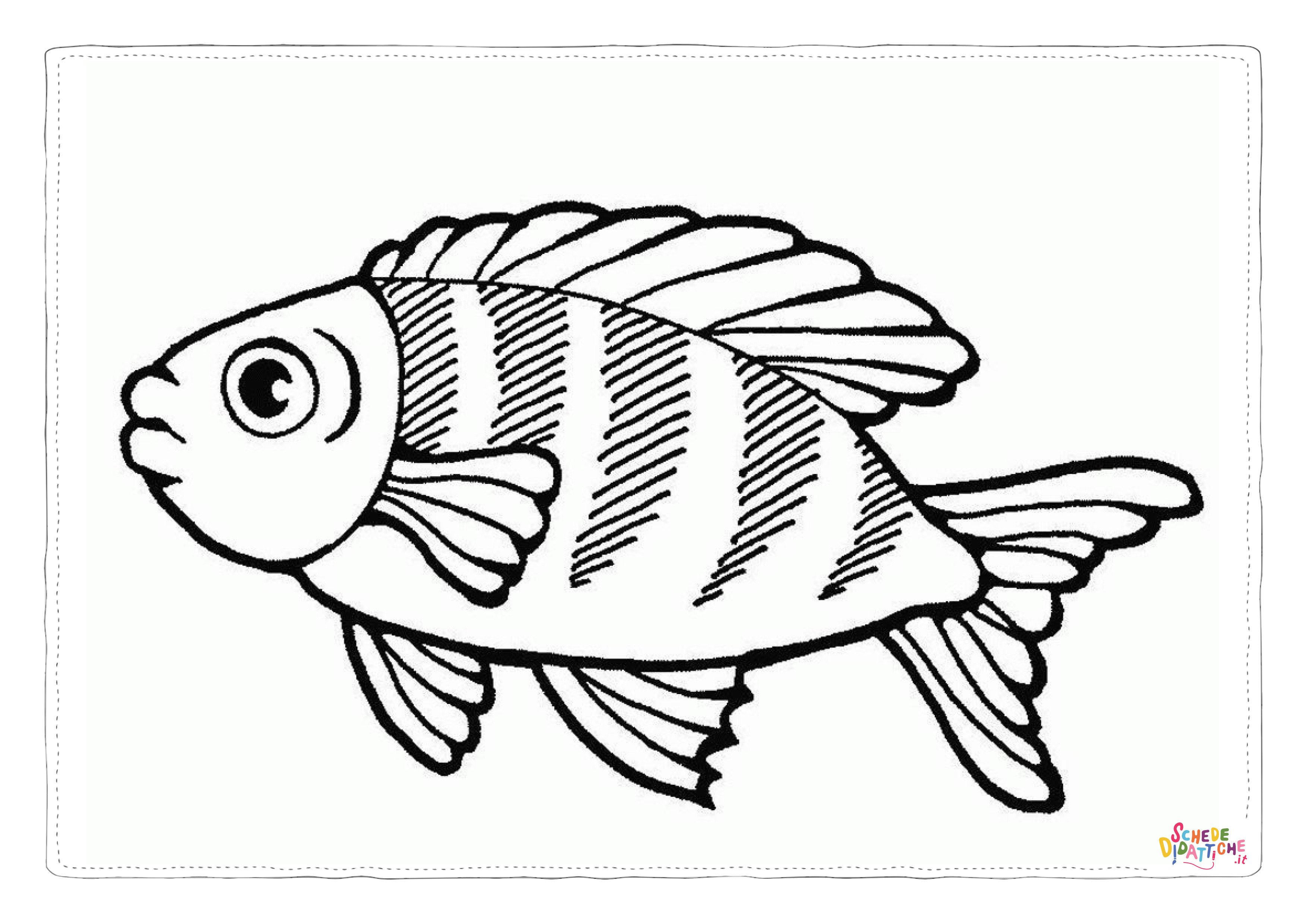 Disegno "Disegno di pesce da stampare e colorare 280" Disegno di pesce da stampare e colorare 280