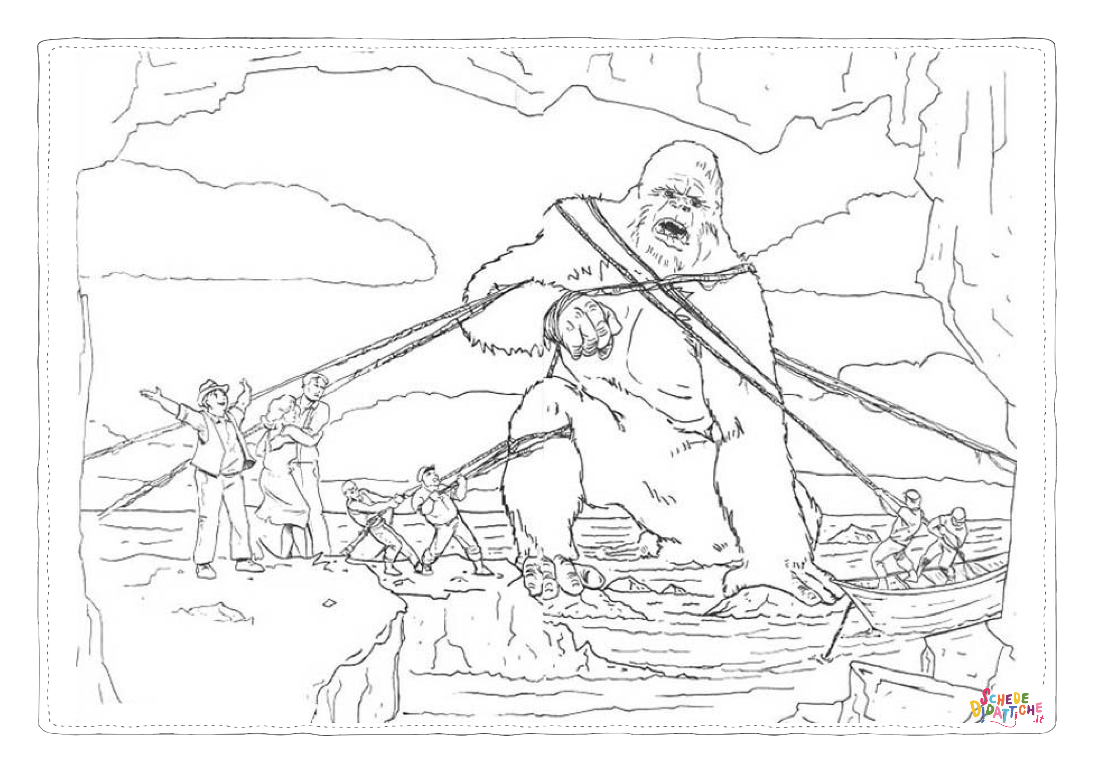 Disegno di King Kong da stampare e colorare 1
