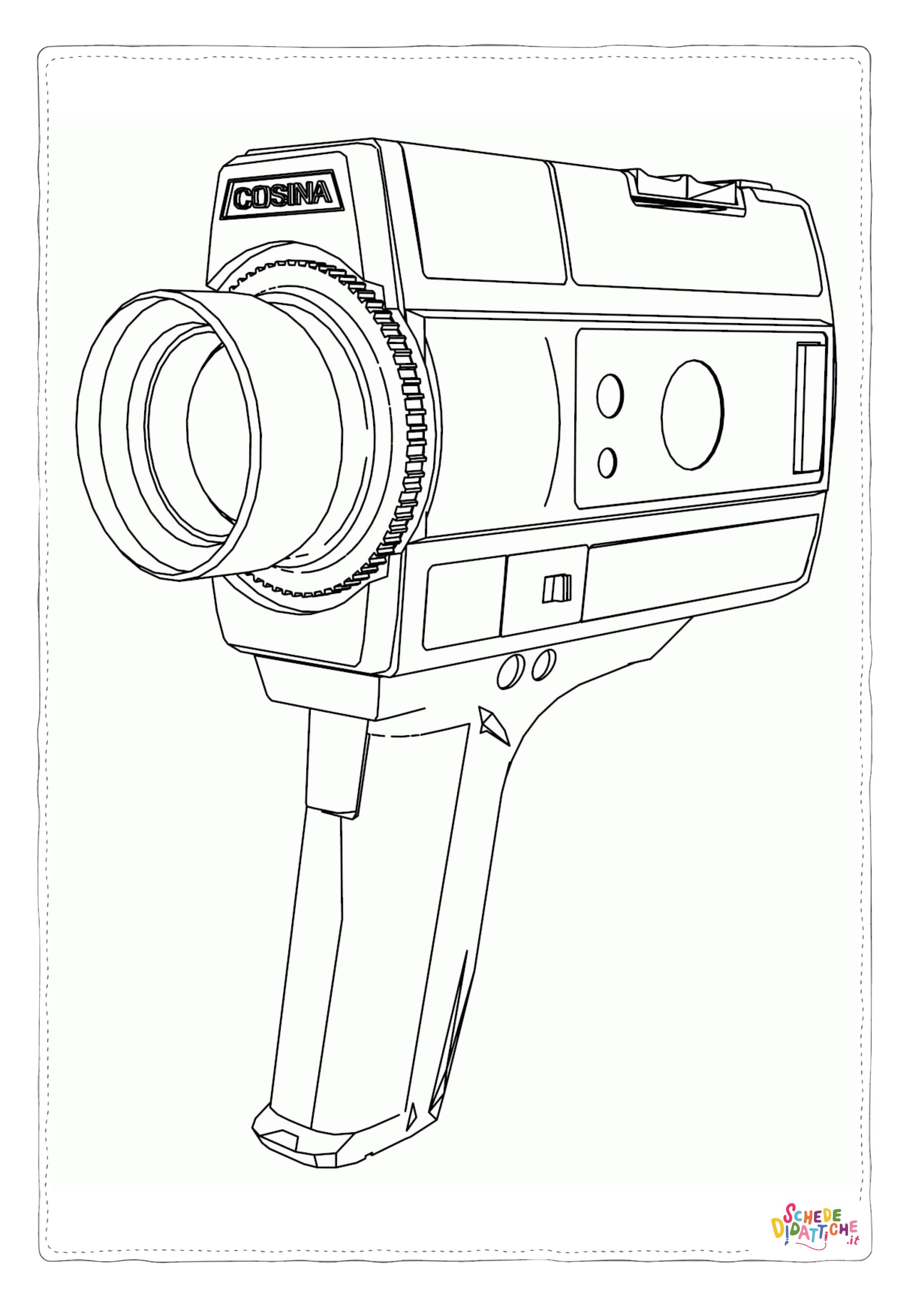 Disegno "Disegno di fotocamera da stampare e colorare 10" Disegno di fotocamera da stampare e colorare 10