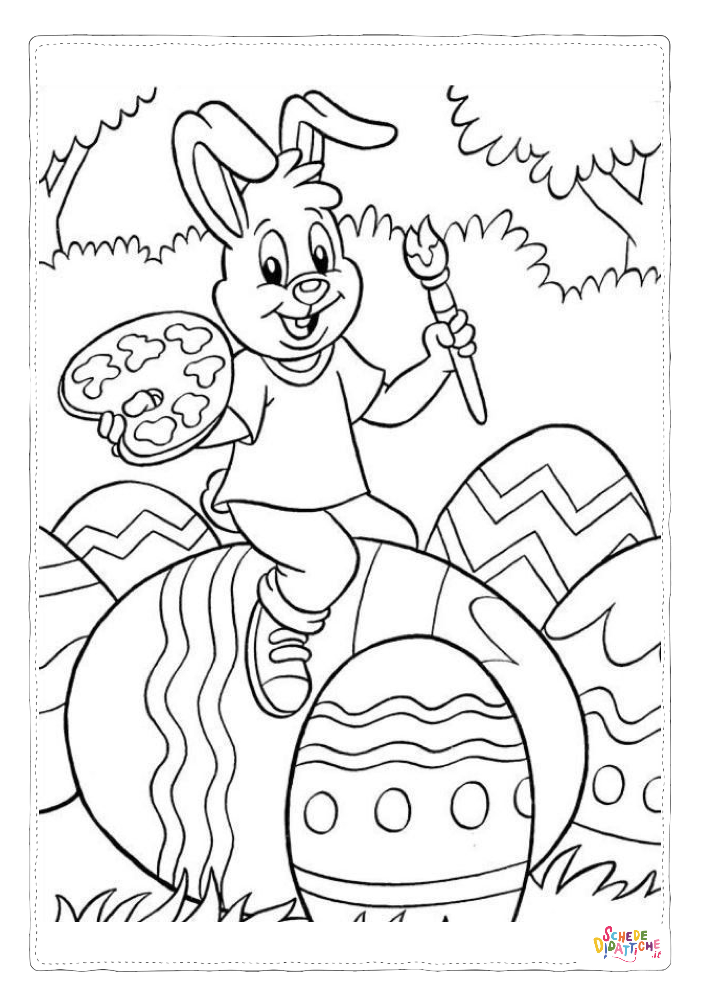 Disegno "Disegno di uovo di Pasqua da stampare e colorare 278" Disegno di uovo di Pasqua da stampare e colorare 278