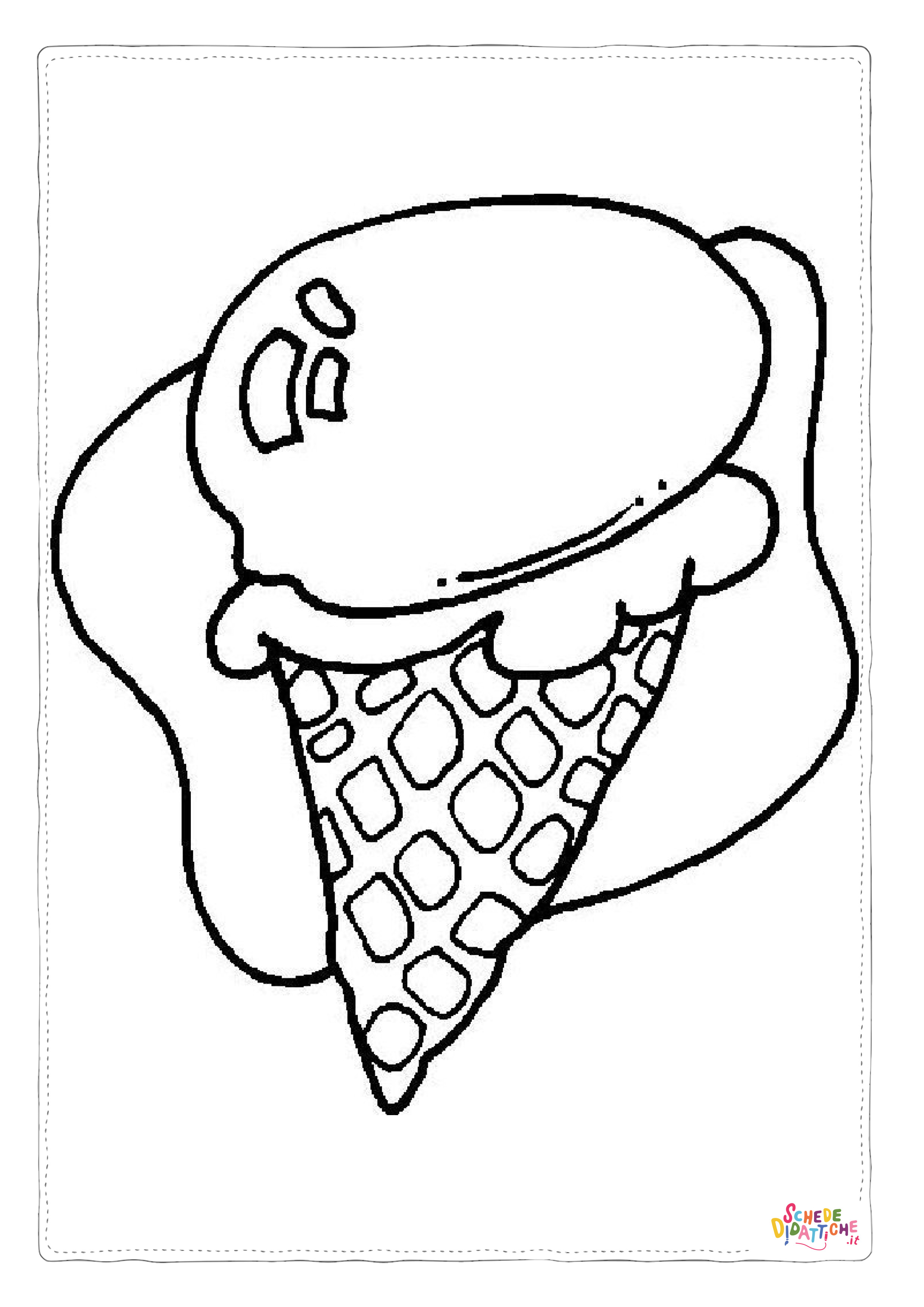 Disegno "Disegno di gelato da stampare e colorare 62" Disegno di gelato da stampare e colorare 62