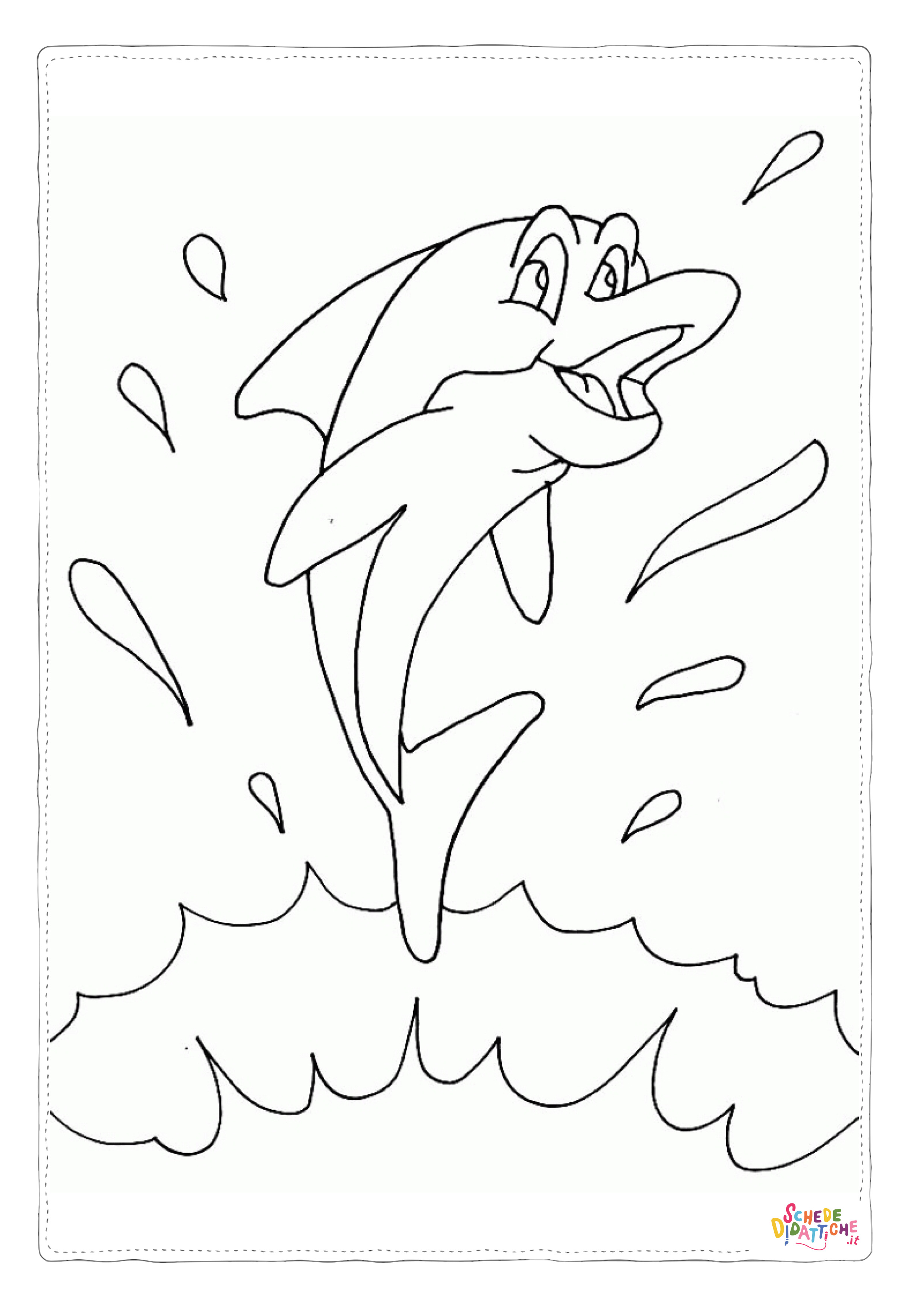 Disegno "Disegno di delfino da stampare e colorare 17" Disegno di delfino da stampare e colorare 17