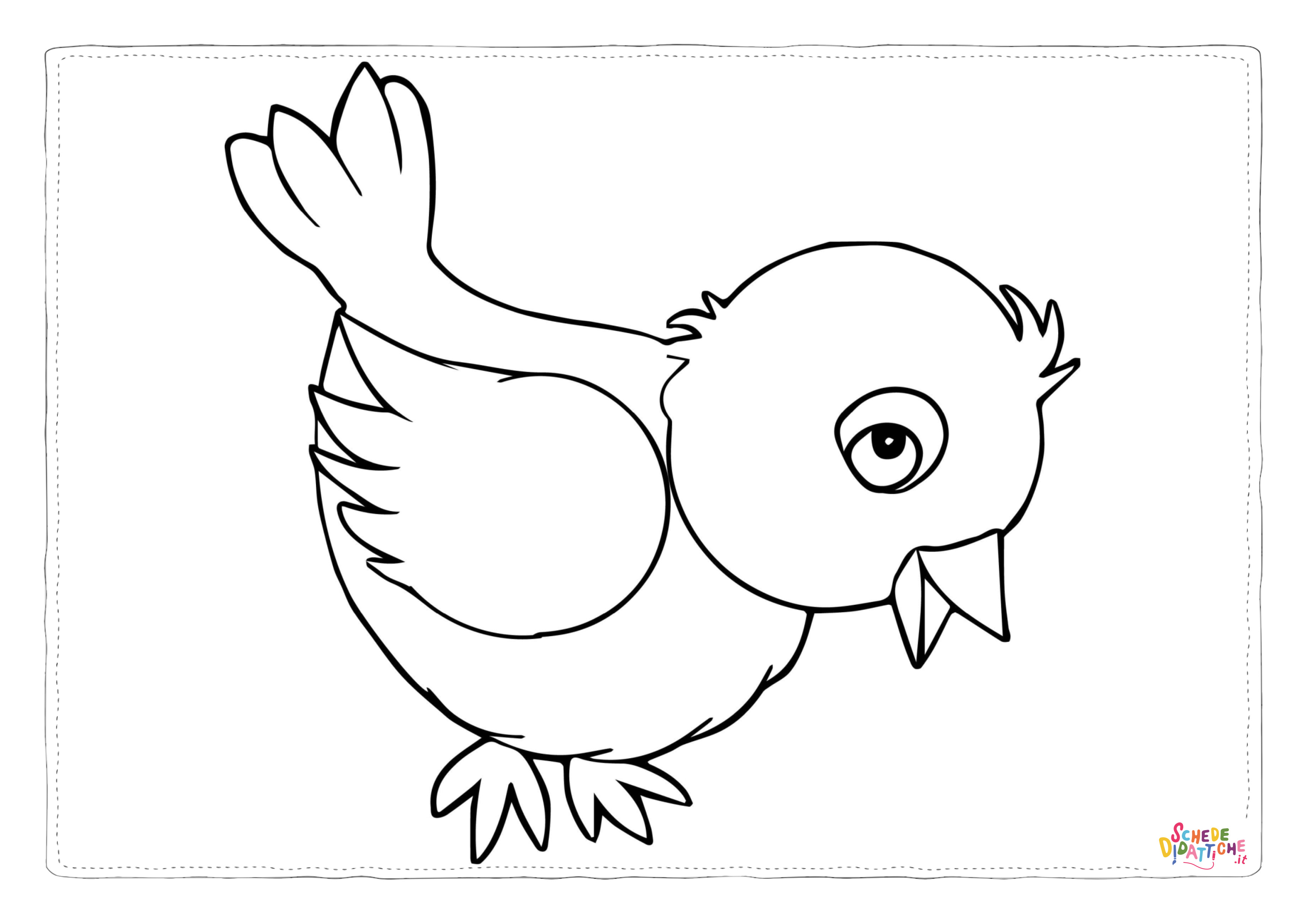 Disegno "Disegno di passero da stampare e colorare 113" Disegno di passero da stampare e colorare 113