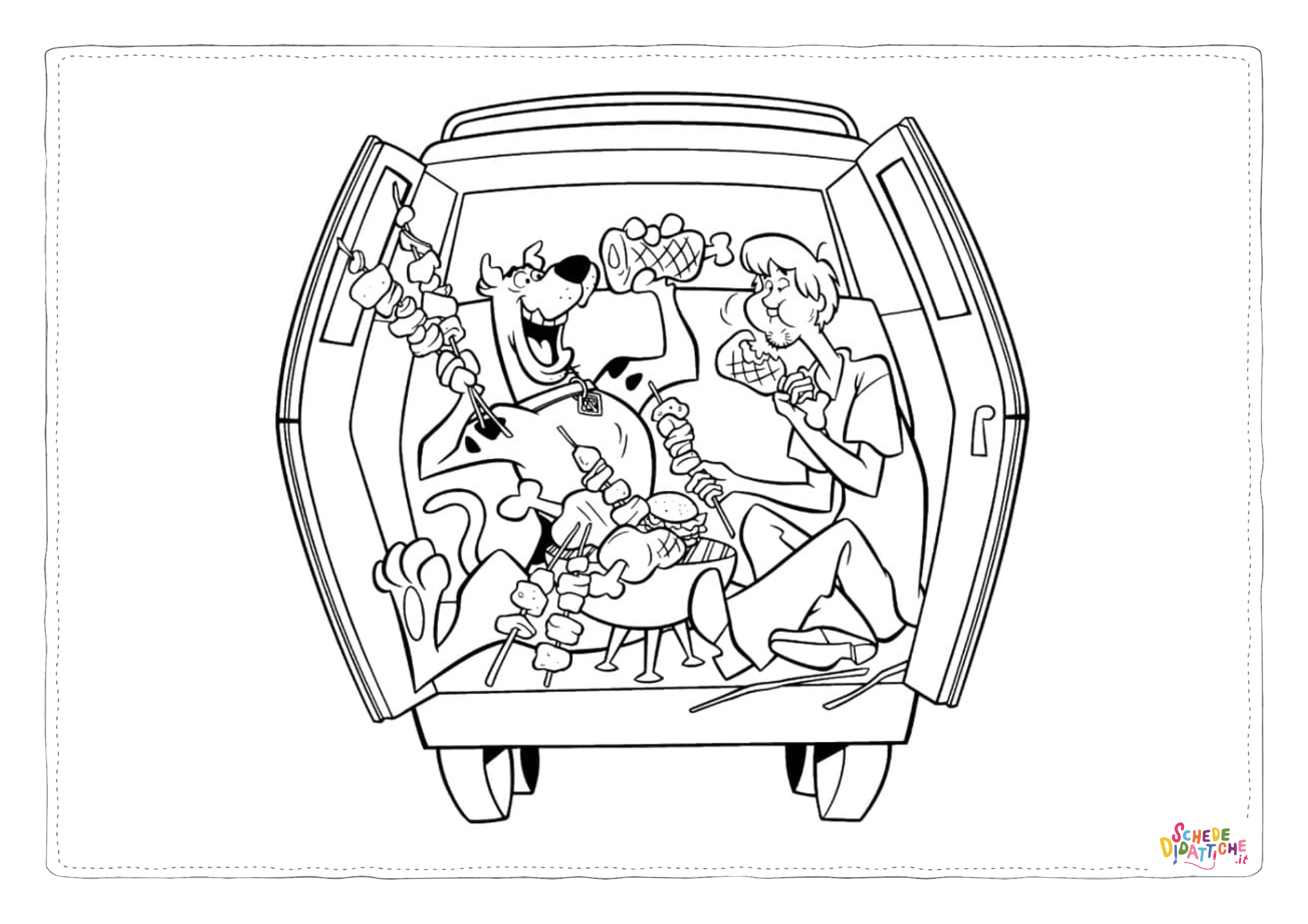 Disegno di Scooby Doo da stampare e colorare 131