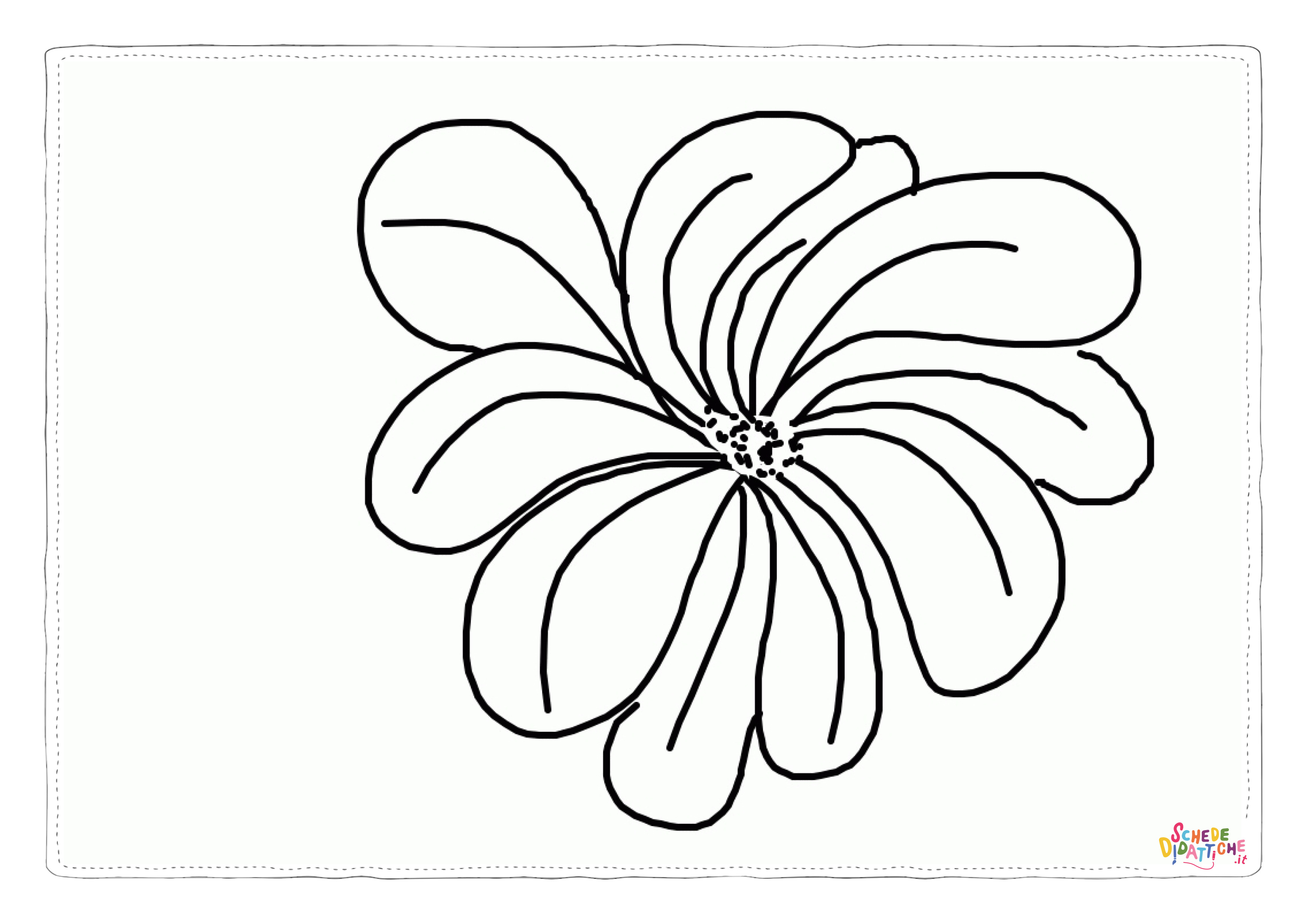 Disegno di fiore da stampare e colorare 173