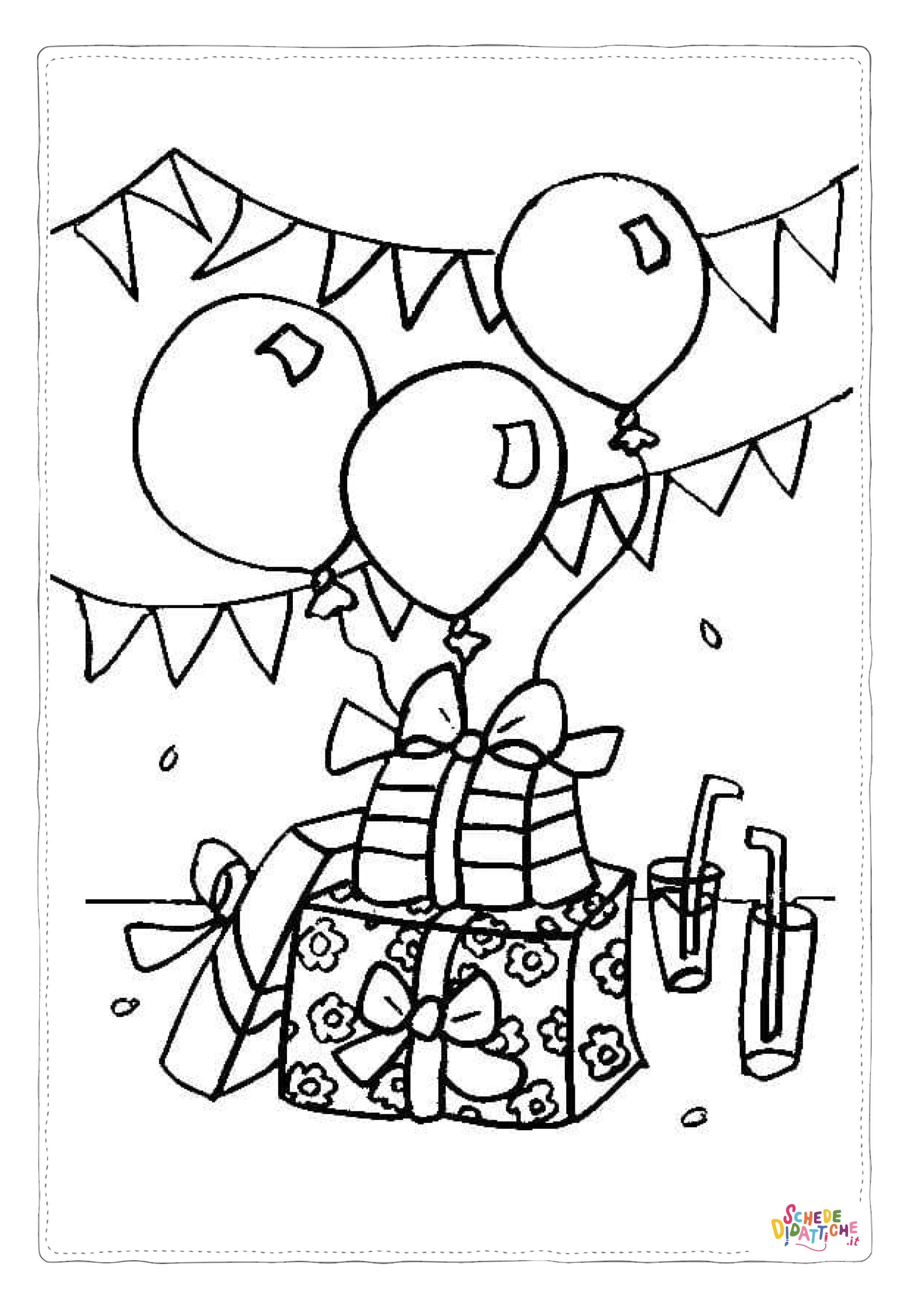 Disegno "Disegno di palloncino da stampare e colorare 16" Disegno di palloncino da stampare e colorare 16