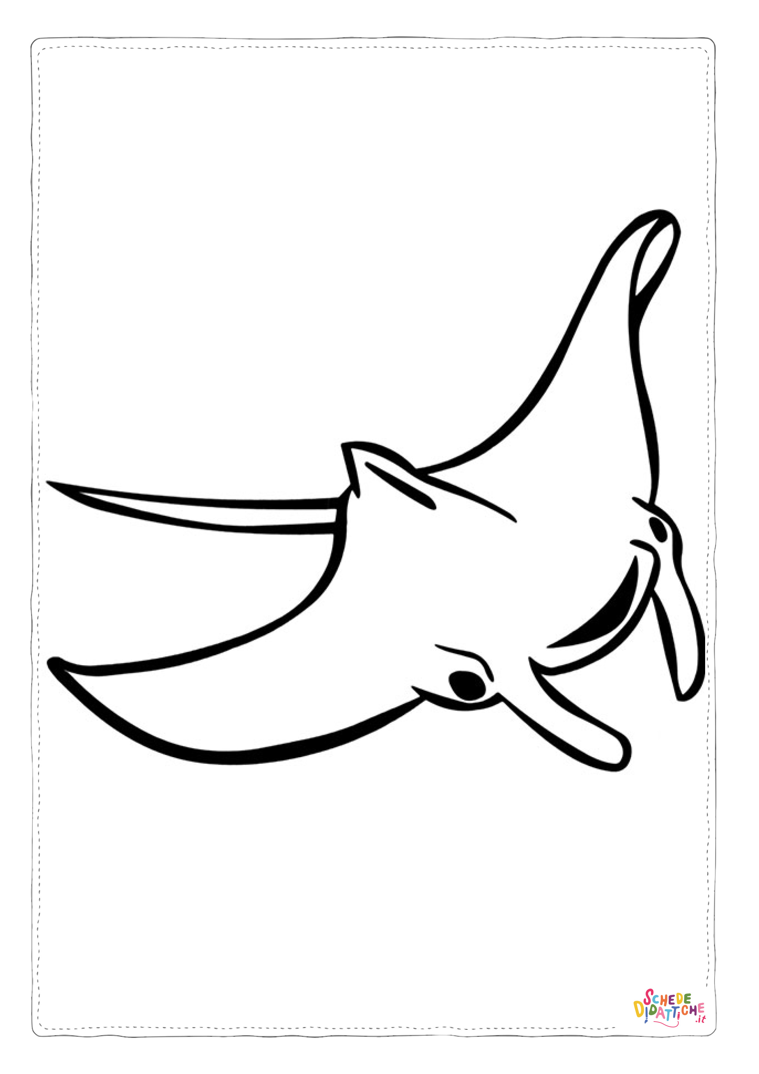 Disegno "Disegno di manta da stampare e colorare 5" Disegno di manta da stampare e colorare 5