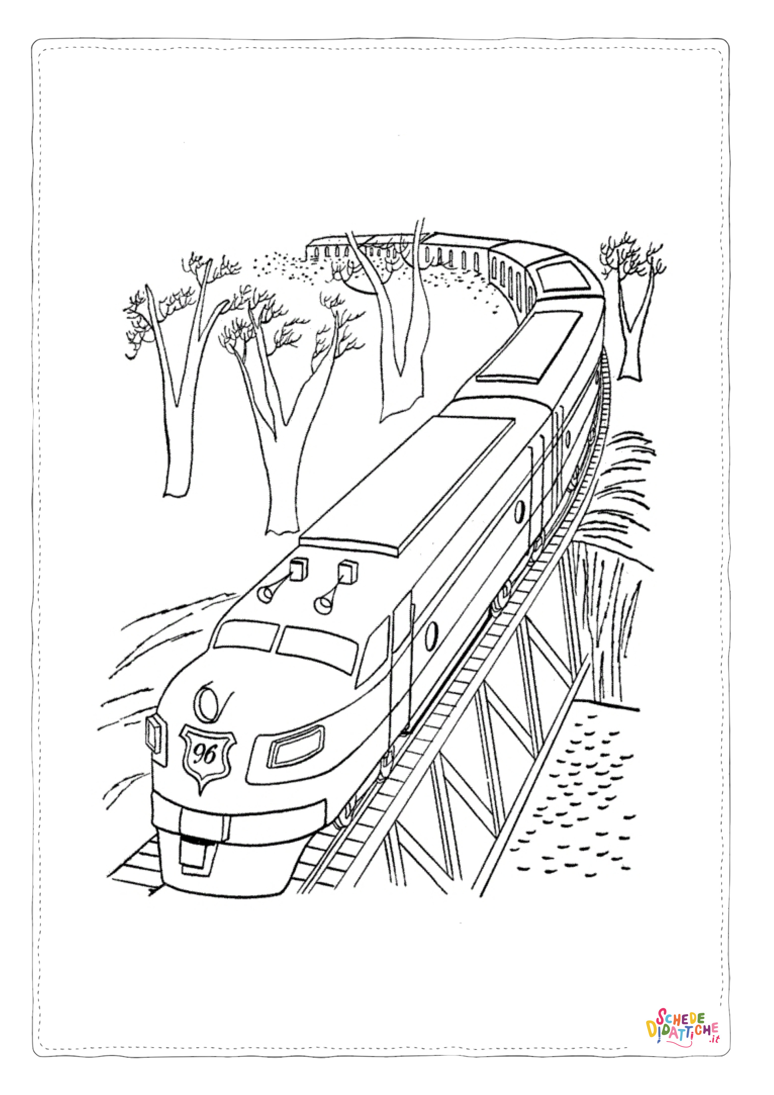 Disegno "Disegno di treno da stampare e colorare 86" Disegno di treno da stampare e colorare 86