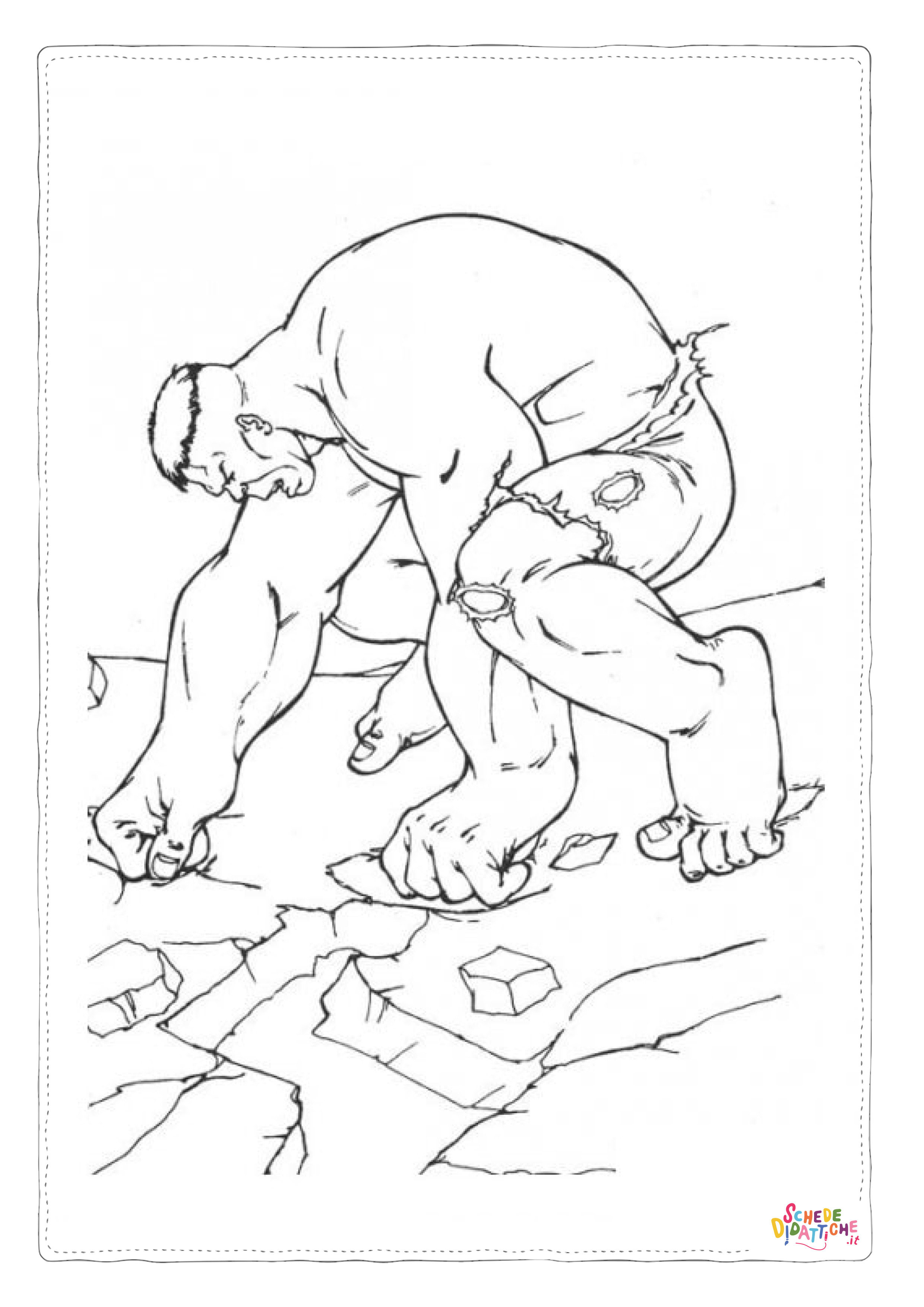 Disegno "Disegno di Hulk da stampare e colorare 99" Disegno di Hulk da stampare e colorare 99