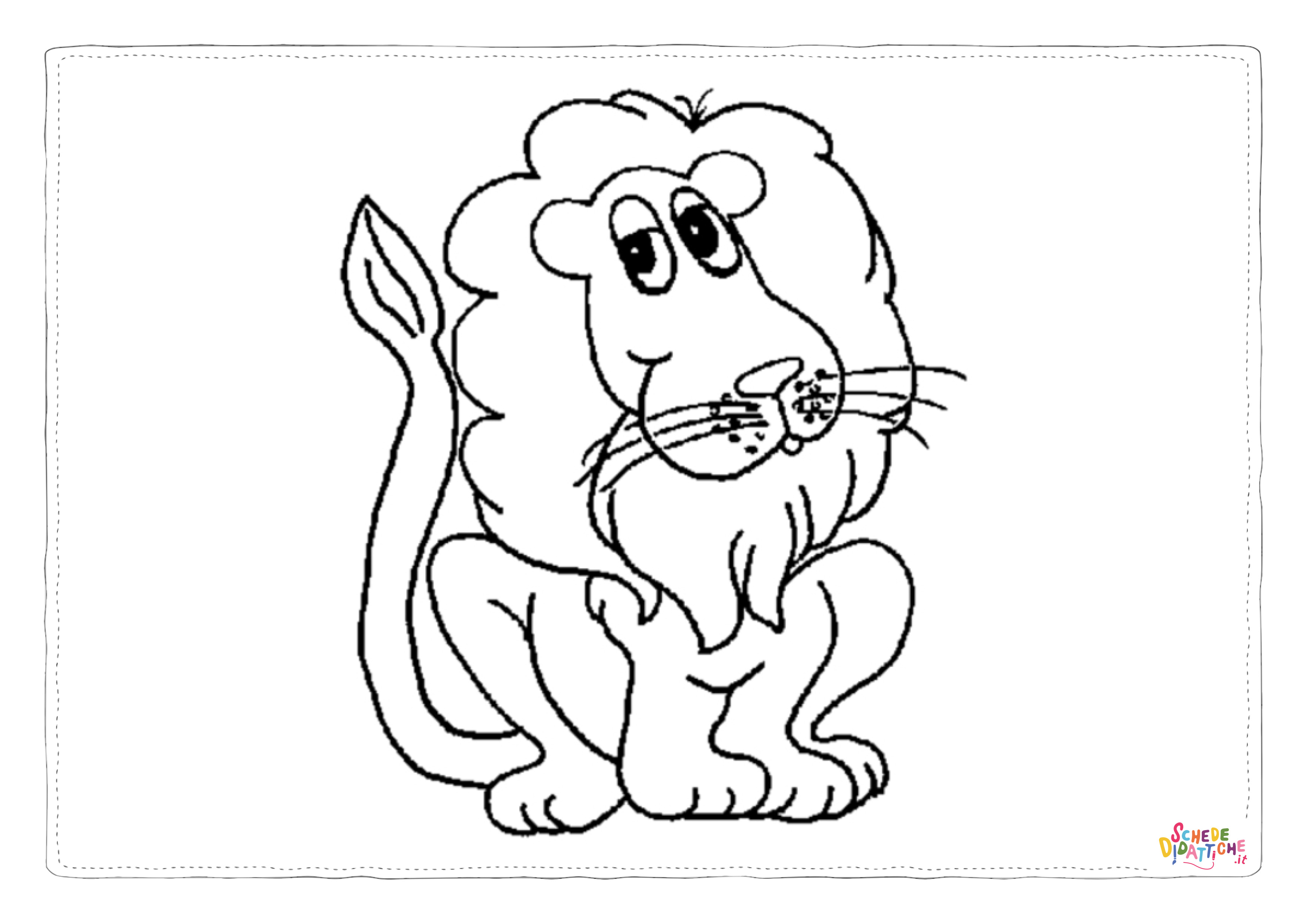 Disegno "Disegno di leone da stampare e colorare 27" Disegno di leone da stampare e colorare 27