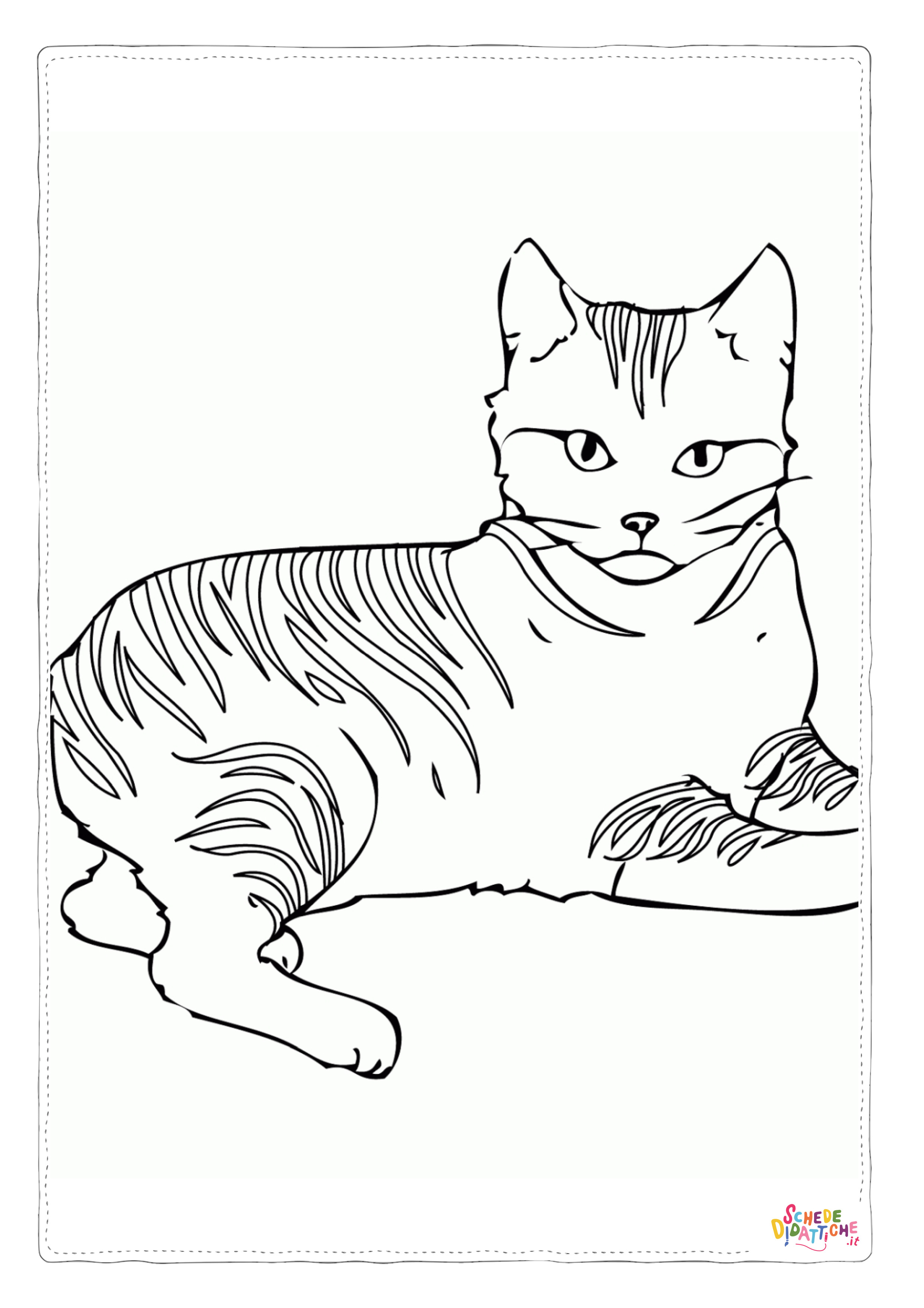 Disegno di gatto da stampare e colorare 183