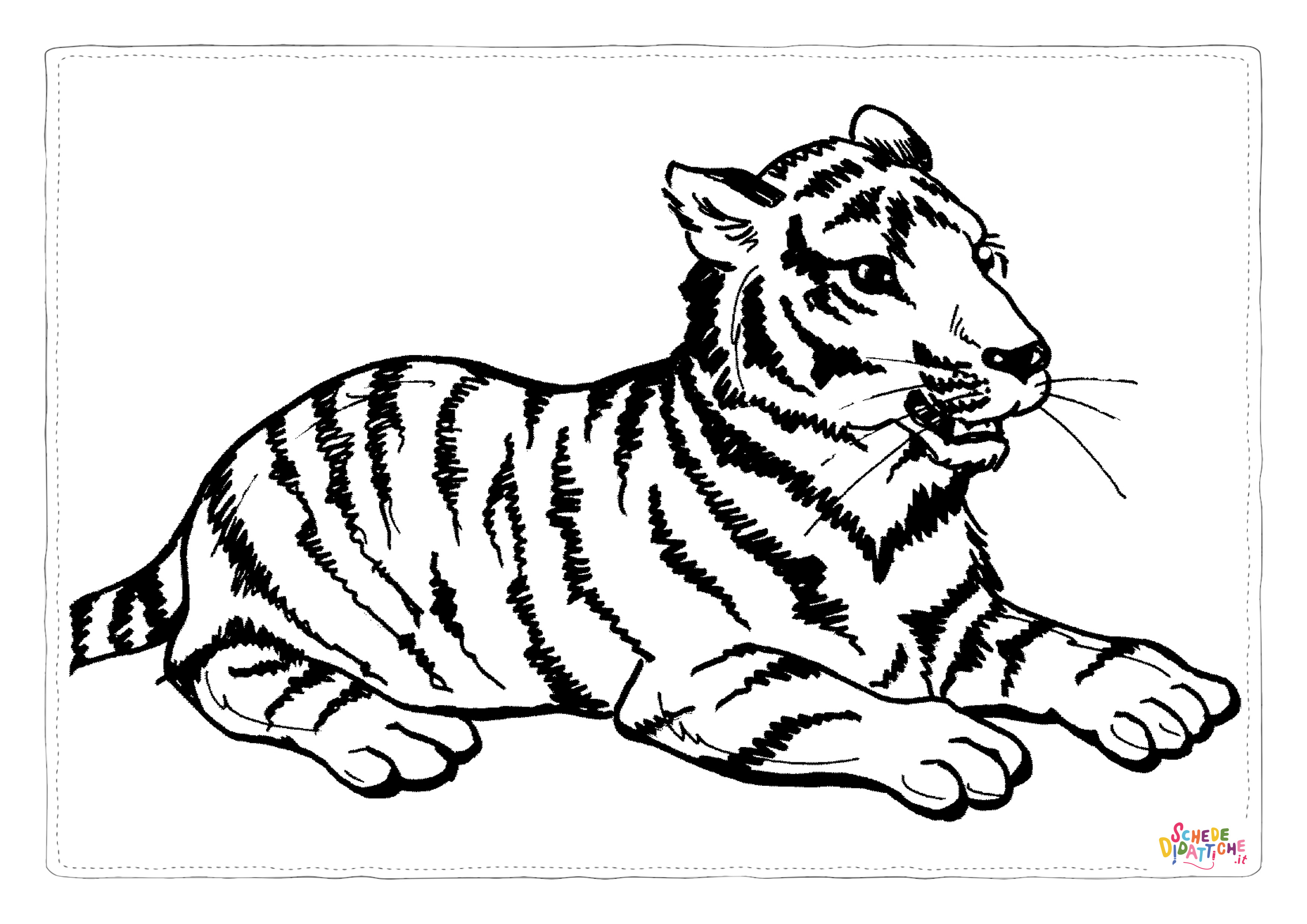 Disegno "Disegno di tigre da stampare e colorare 30" Disegno di tigre da stampare e colorare 30
