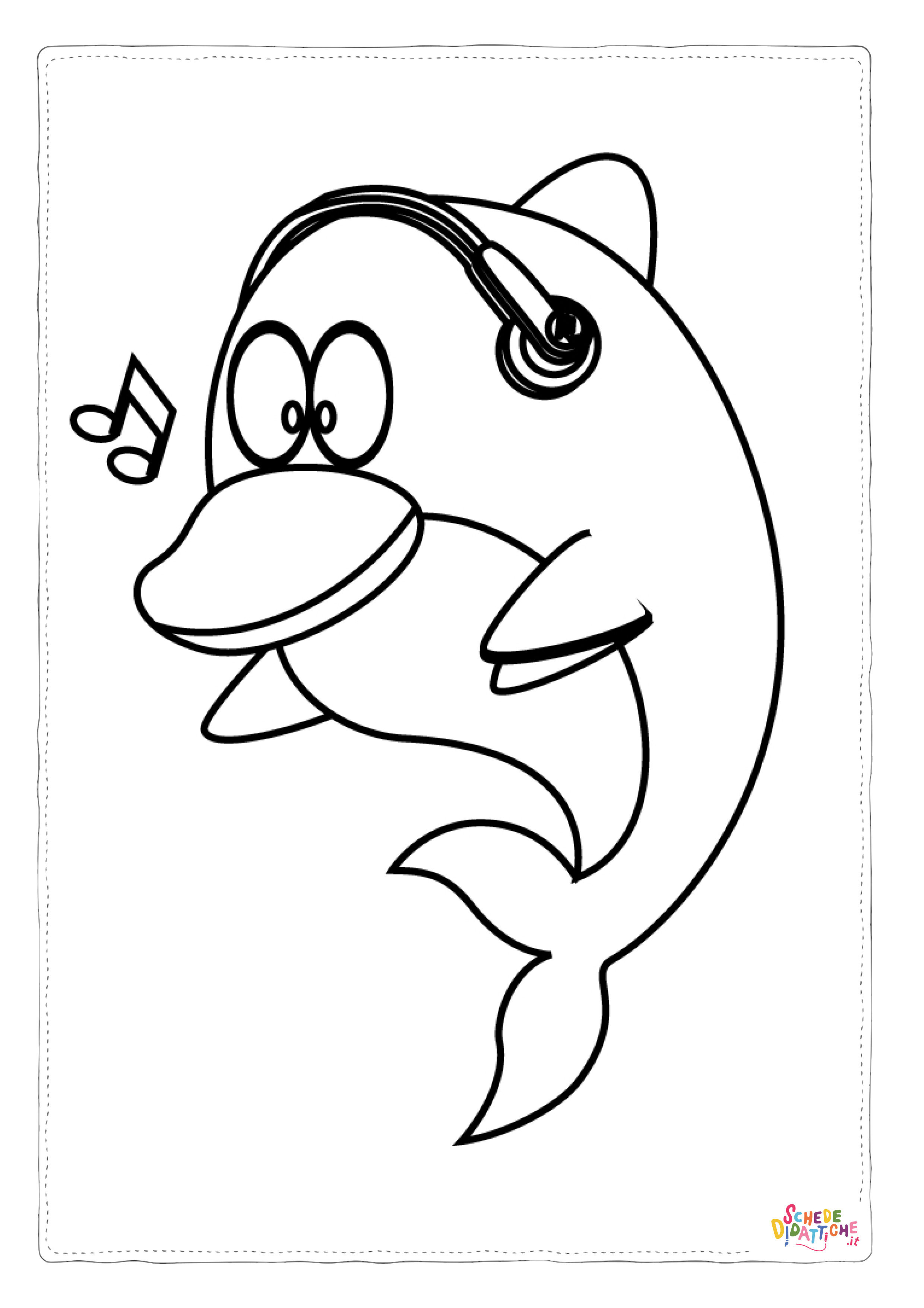 Disegno "Disegno di pesce da stampare e colorare 233" Disegno di pesce da stampare e colorare 233