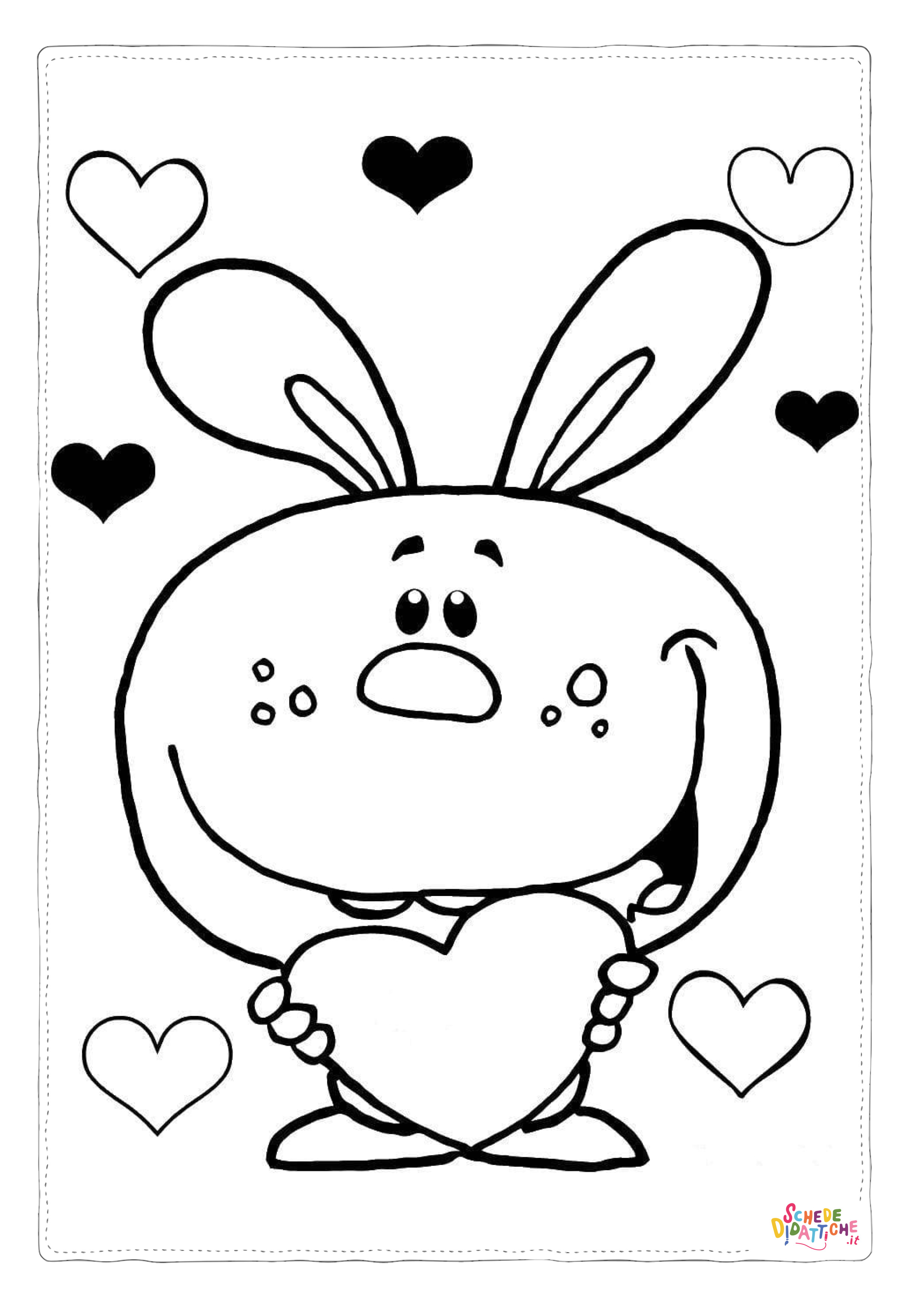 Disegno "Disegno di San Valentino da stampare e colorare 50" Disegno di San Valentino da stampare e colorare 50