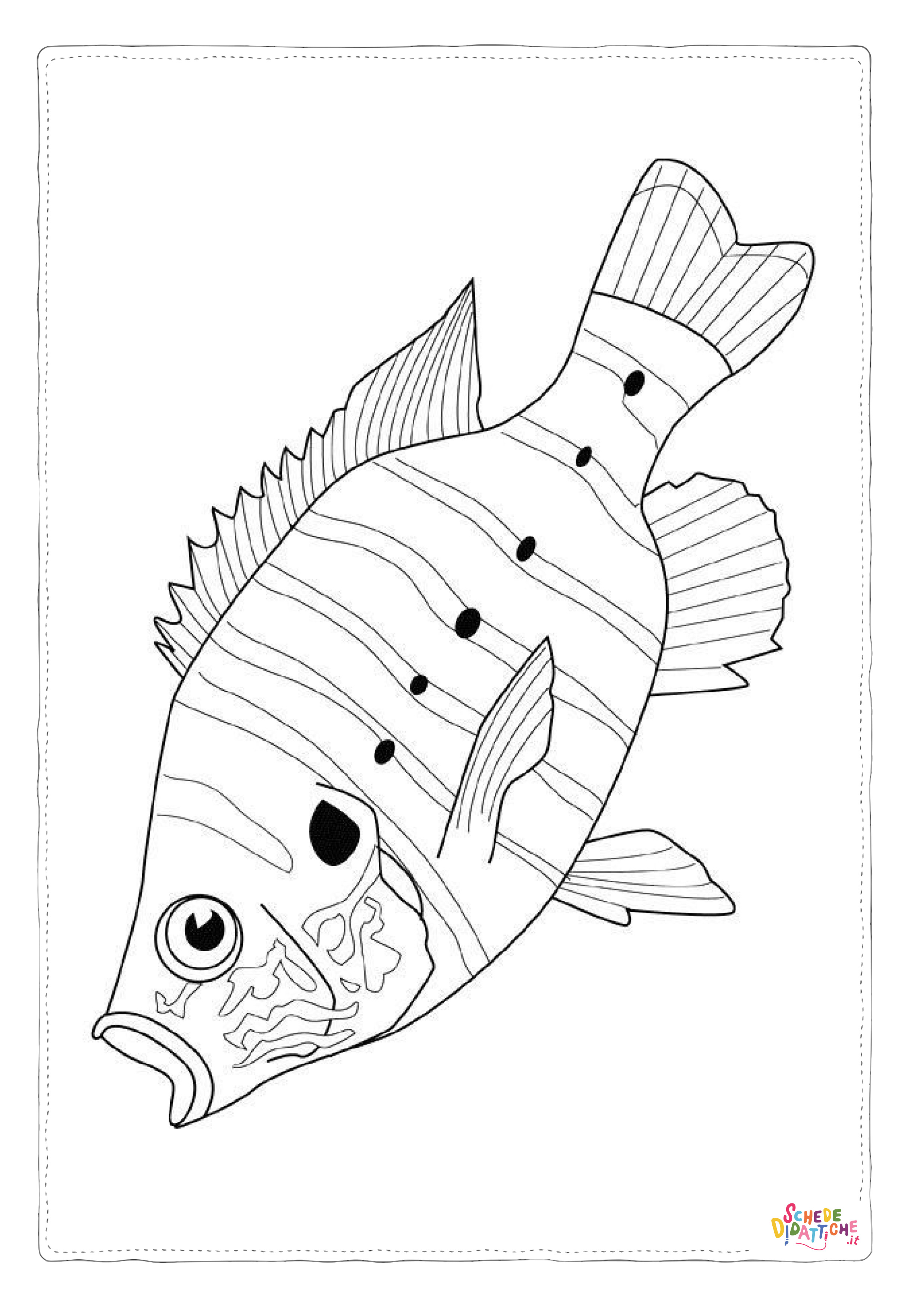 Disegno di pesce da stampare e colorare 314
