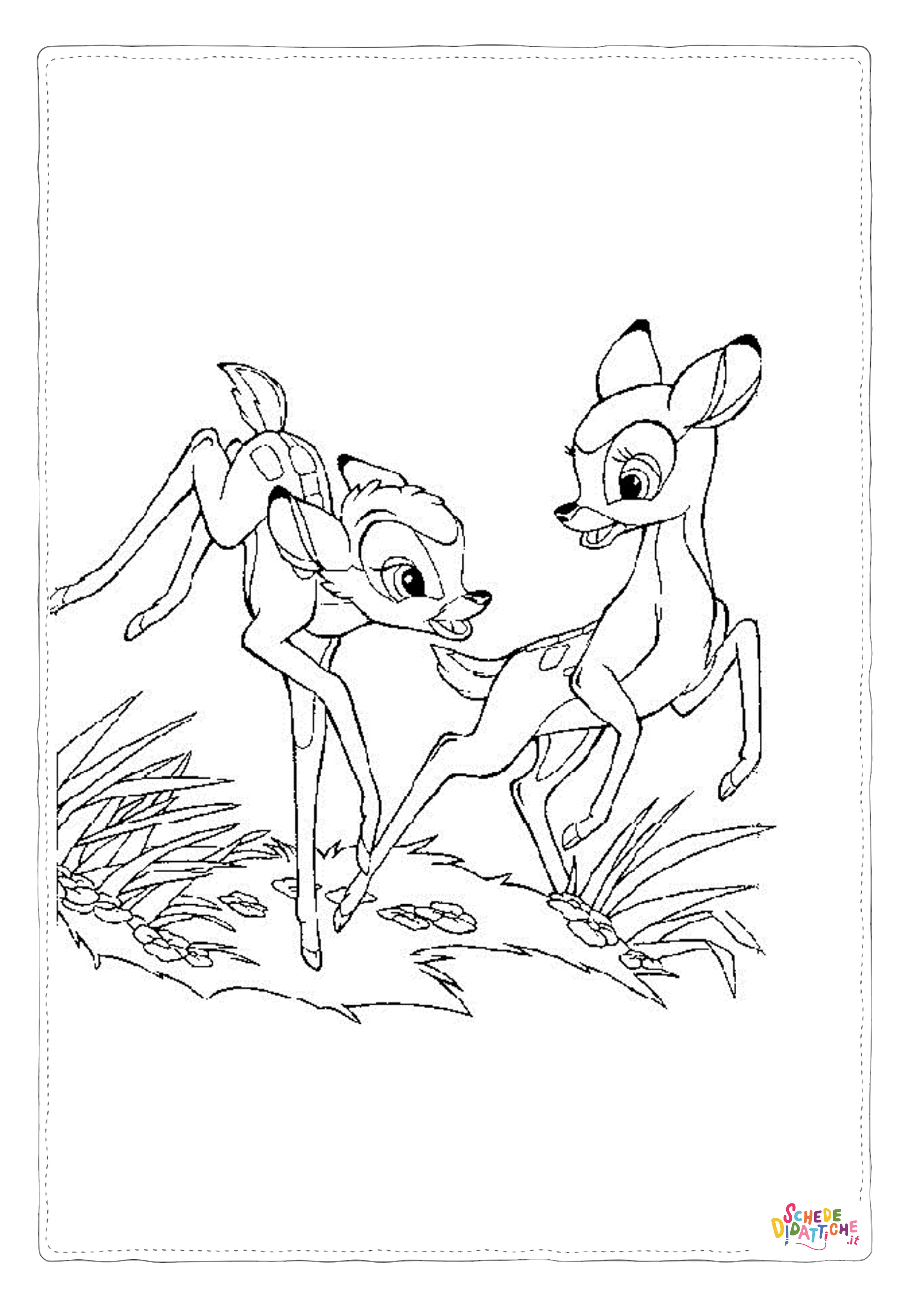 Disegno di Bambi da stampare e colorare 82