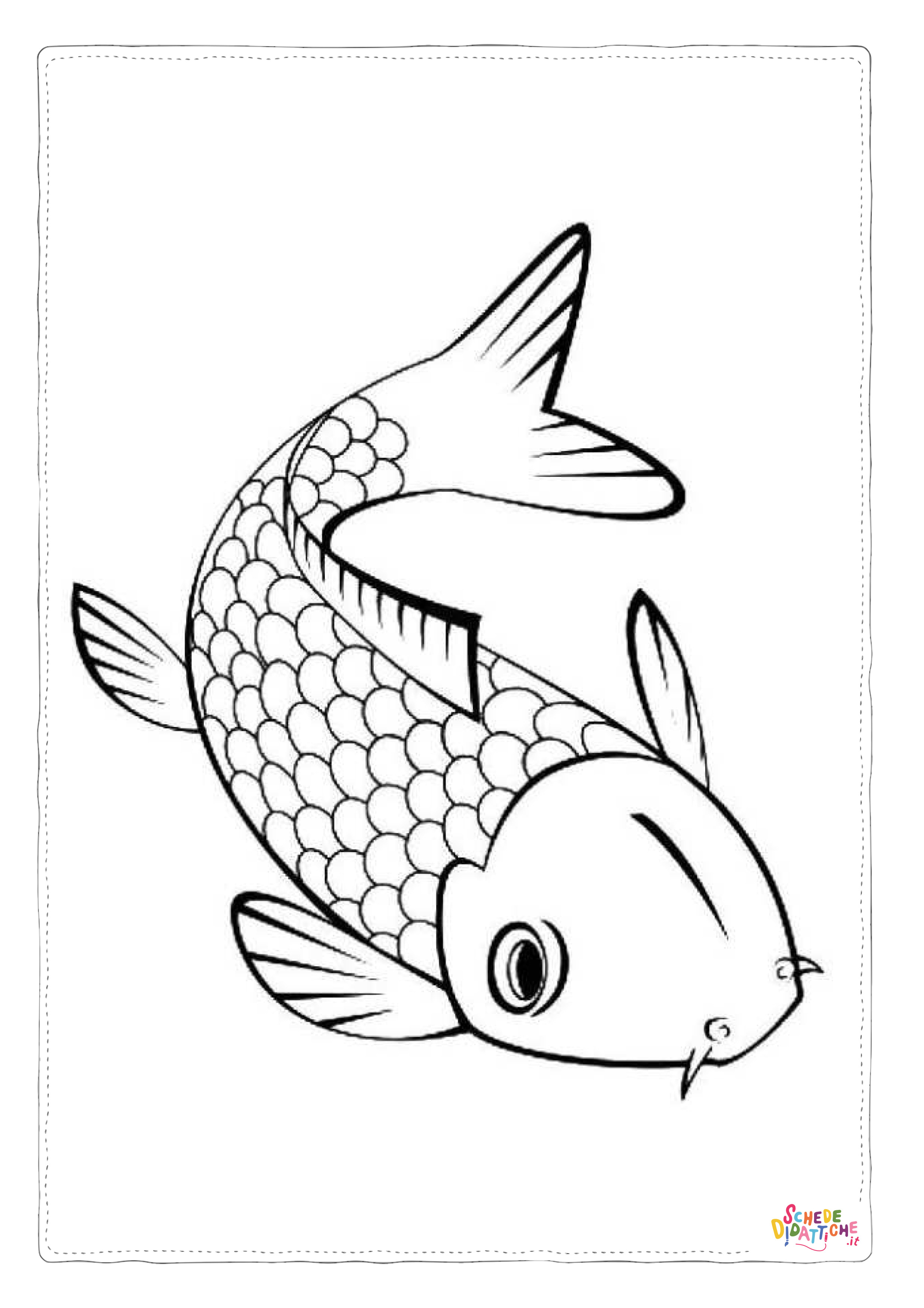 Disegno di pesce da stampare e colorare 106