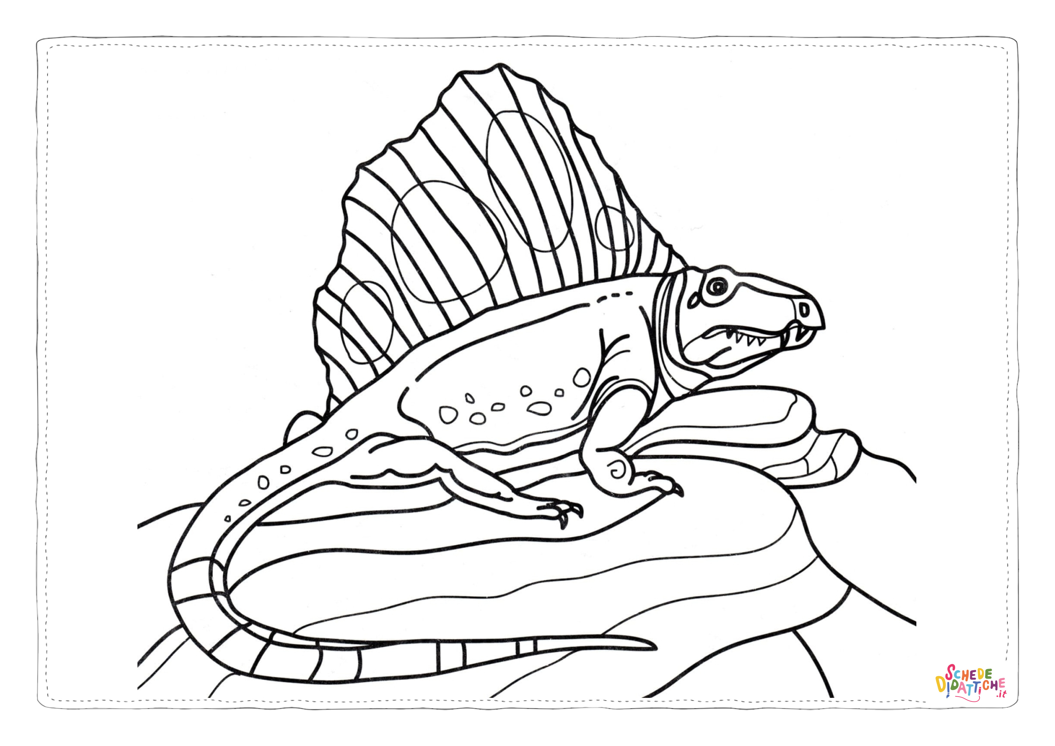 Disegno "Disegno di Spinosauro da stampare e colorare 5" Disegno di Spinosauro da stampare e colorare 5